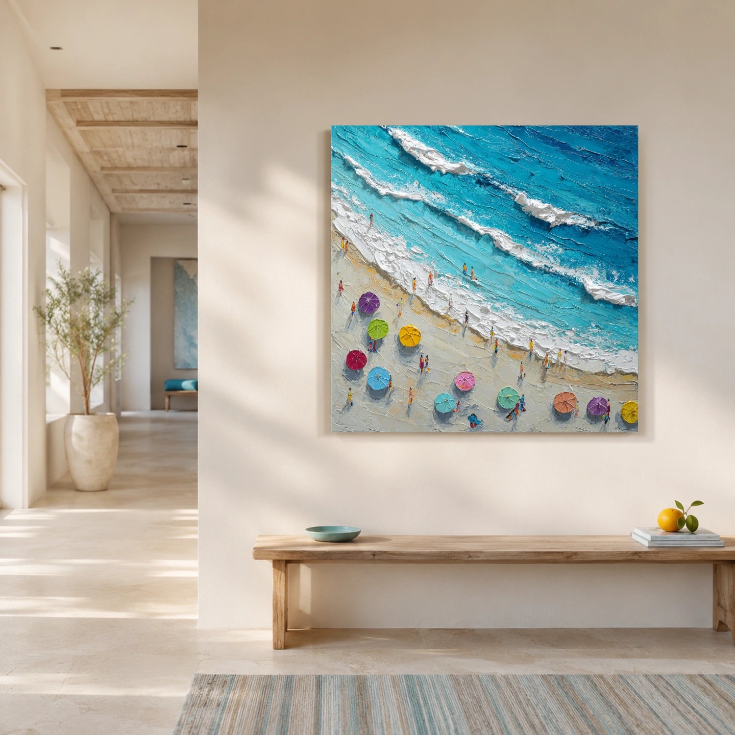 Abstract Ocean And Sky Wall Art #OS011