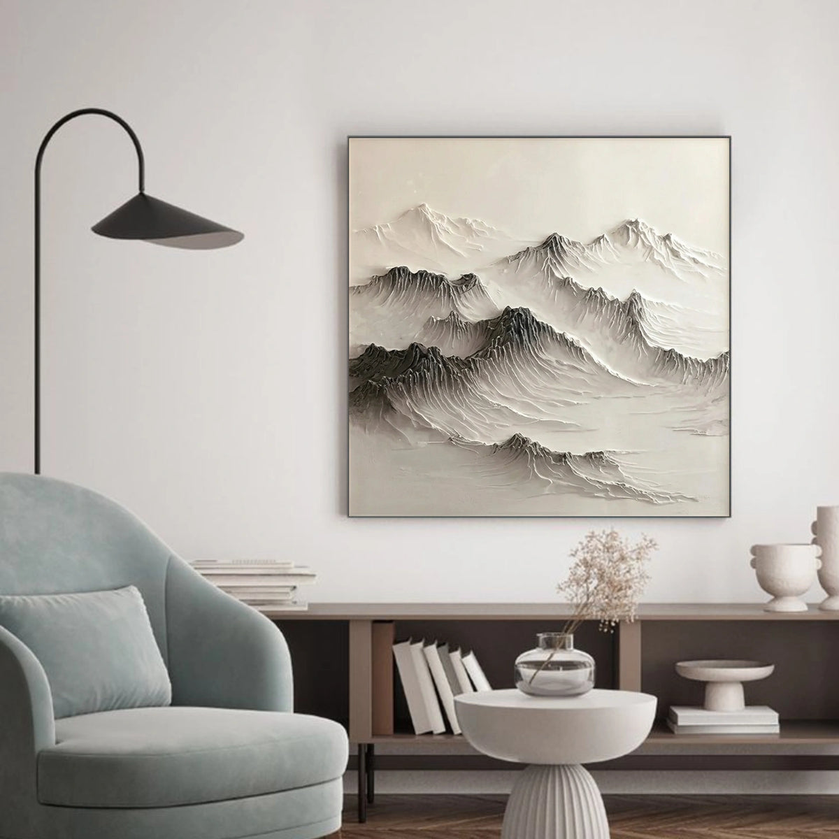 Minimalist Mountain Textured Wall Art #MM040
