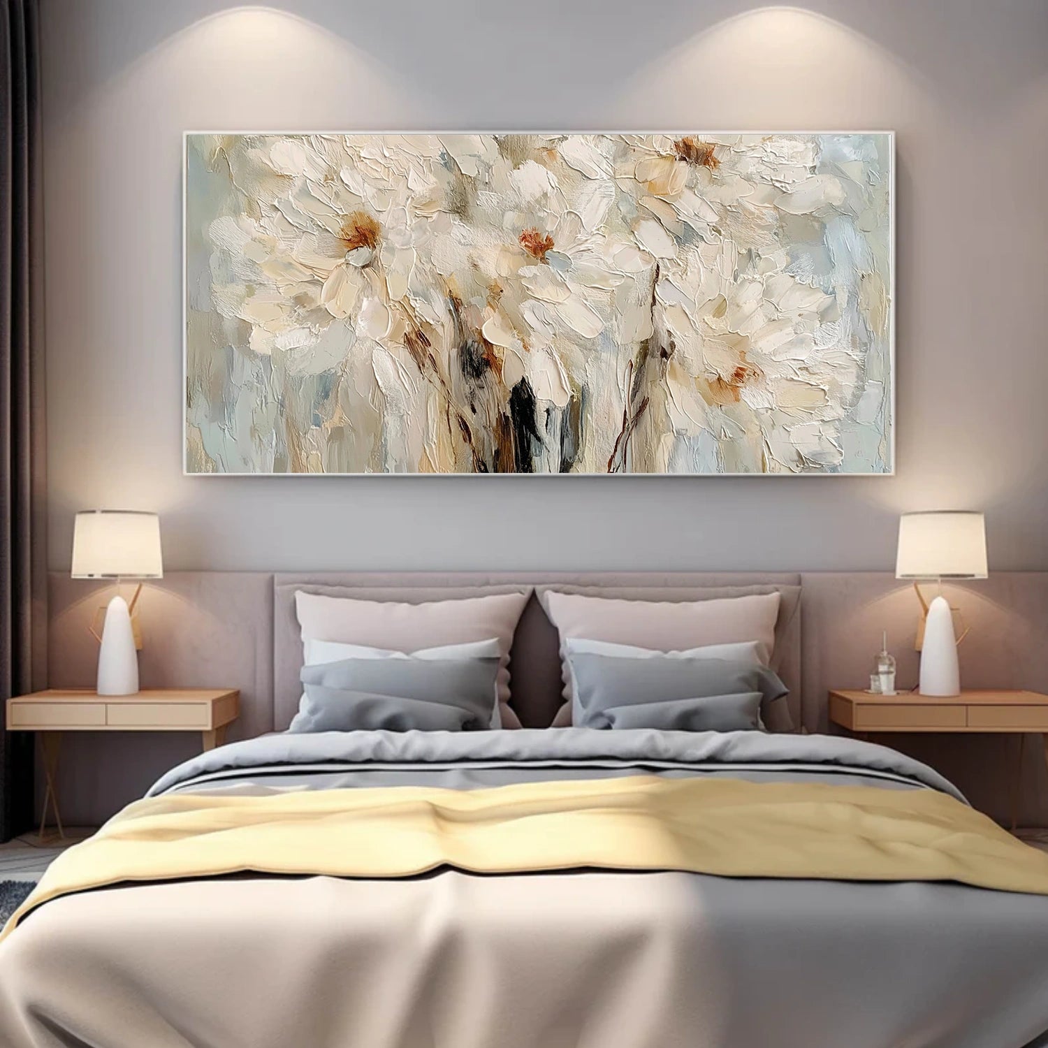 Abstract Flower And Tree Textured Wall Art #FT023