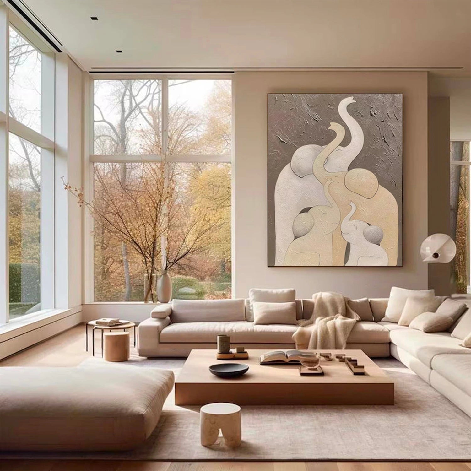 Abstract Animal Elephant Wall Art #AN001