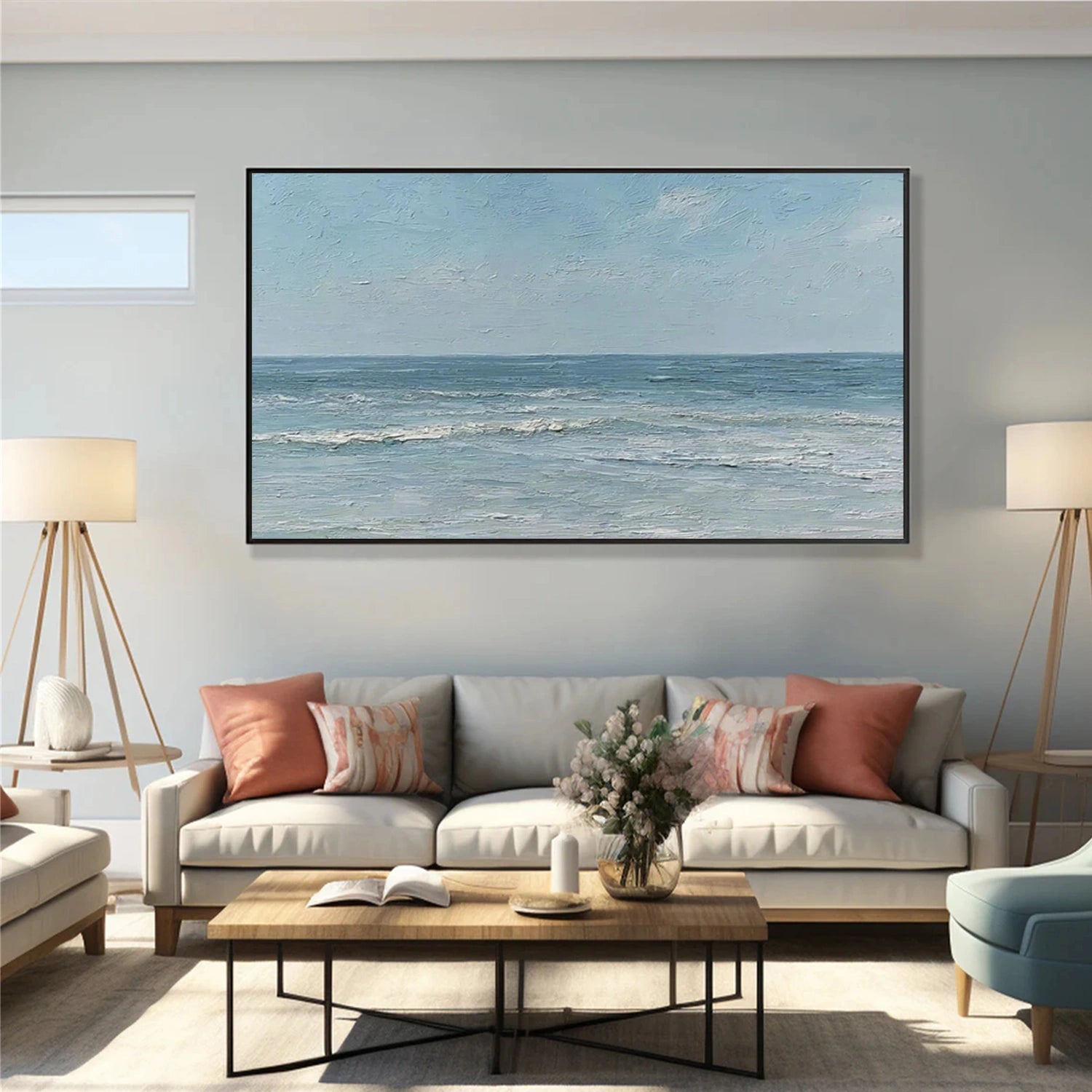 Abstract Ocean And Sky Wall Art #OS047