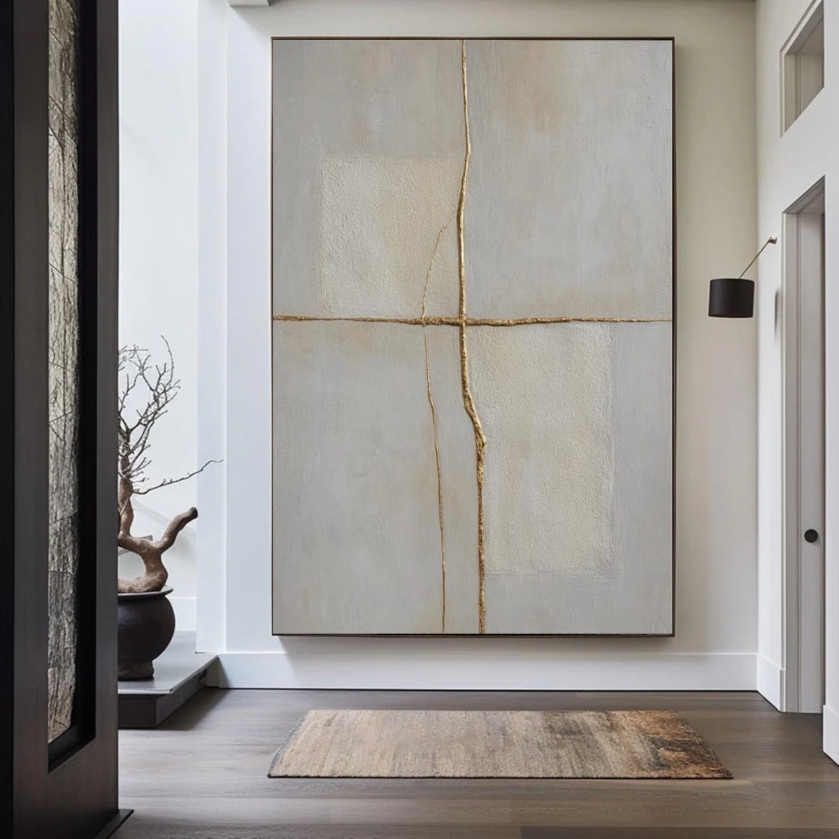 Gray Minimalist Textured Wall Art #MW005