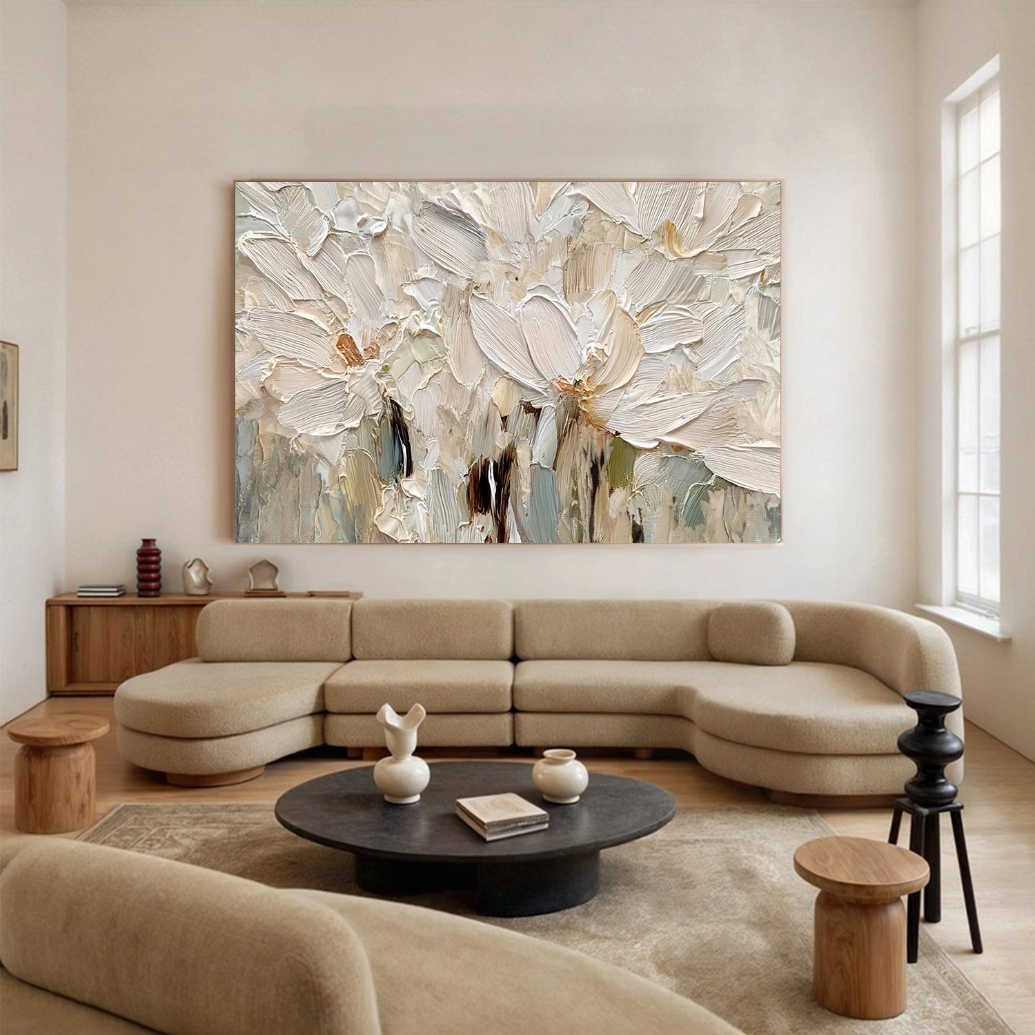 Abstract Flower And Tree Textured Wall Art #FT025
