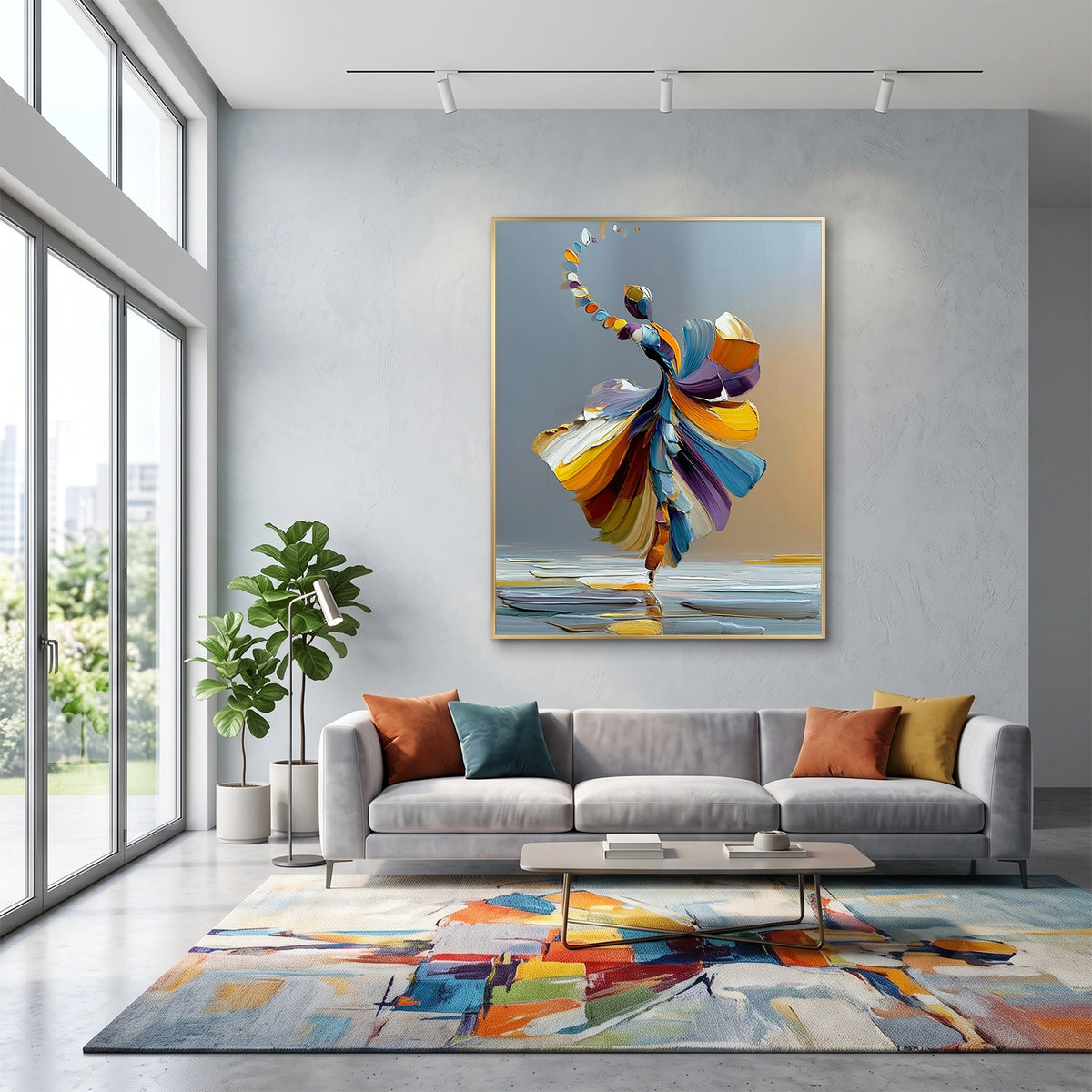 Abstract Portrait Textured Wall Art #LA026