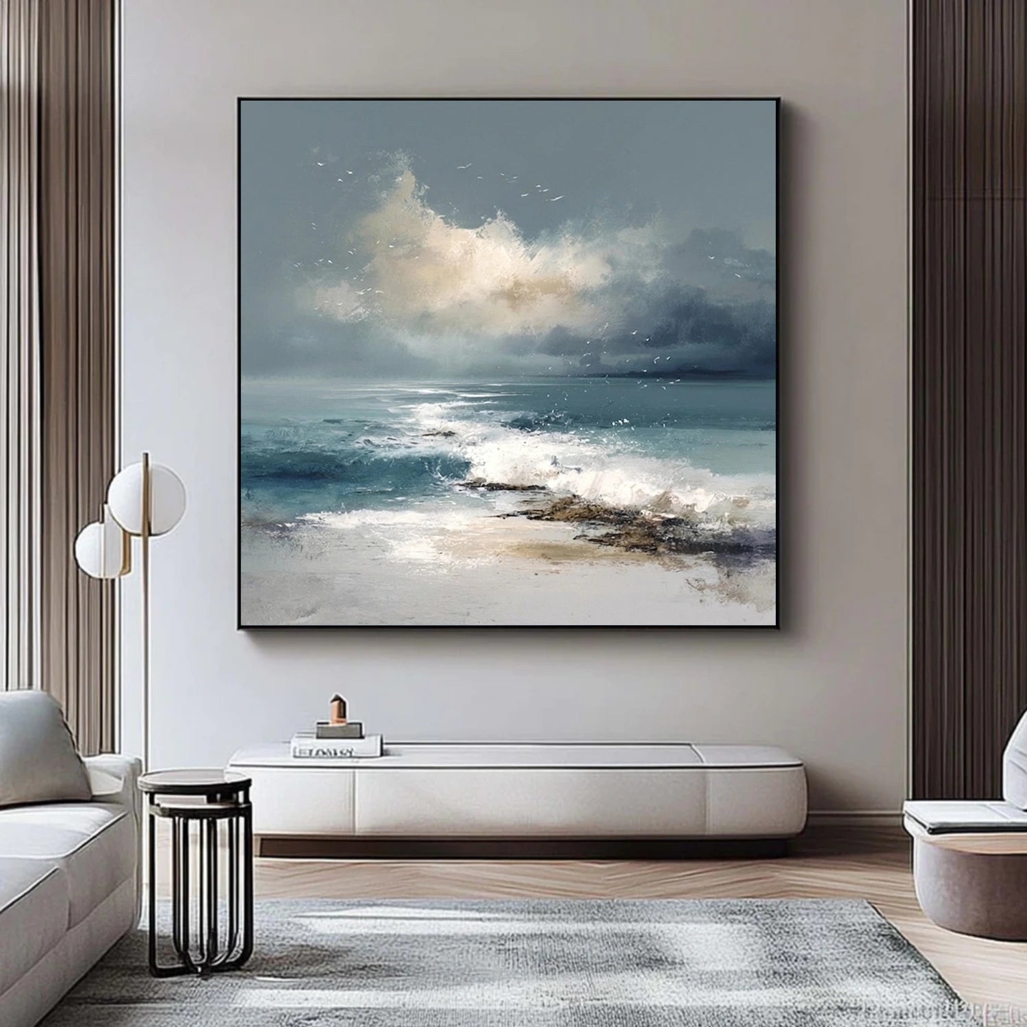 Abstract Ocean And Sky Wall Art #OS005