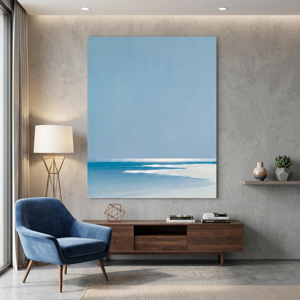 Abstract Ocean And Sky Wall Art #OS121