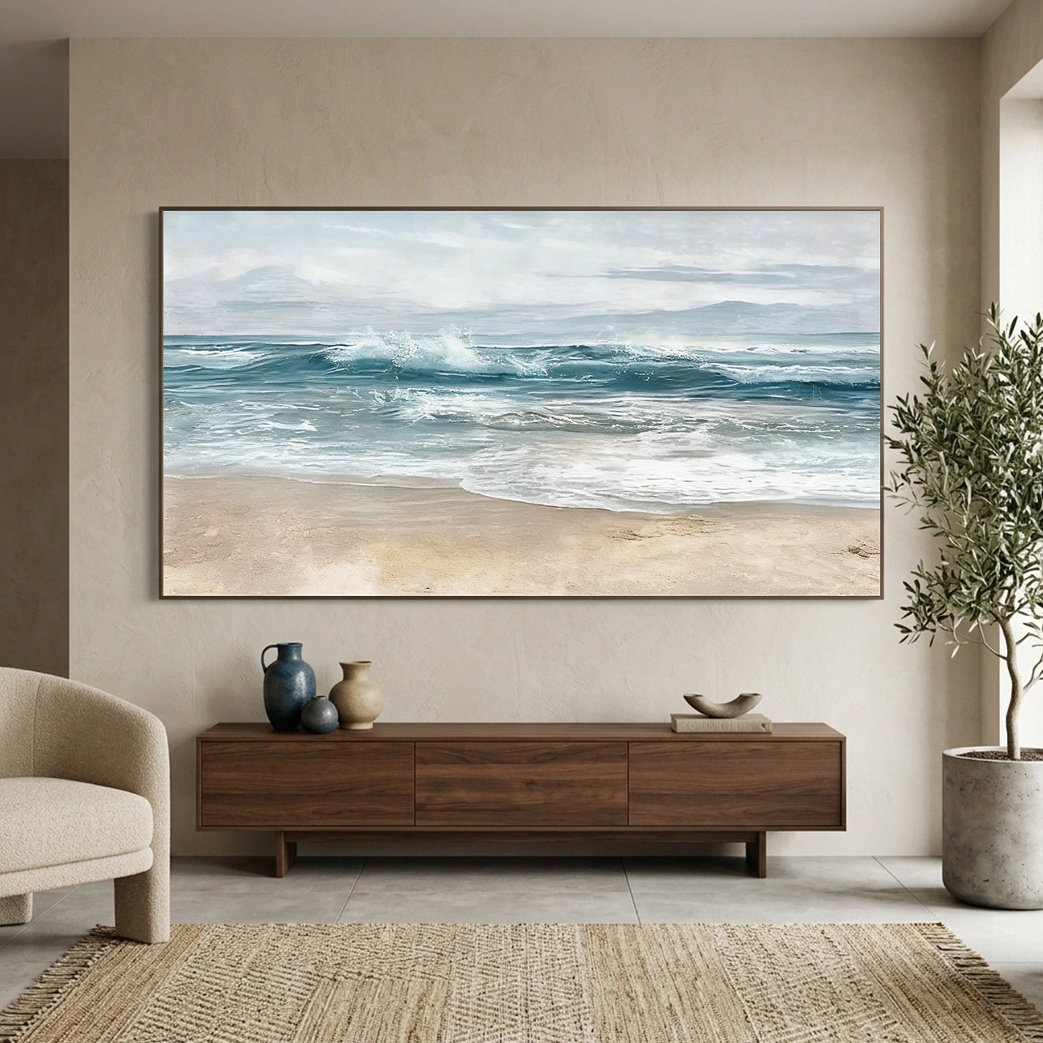 Abstract Ocean And Sky Wall Art #OS107