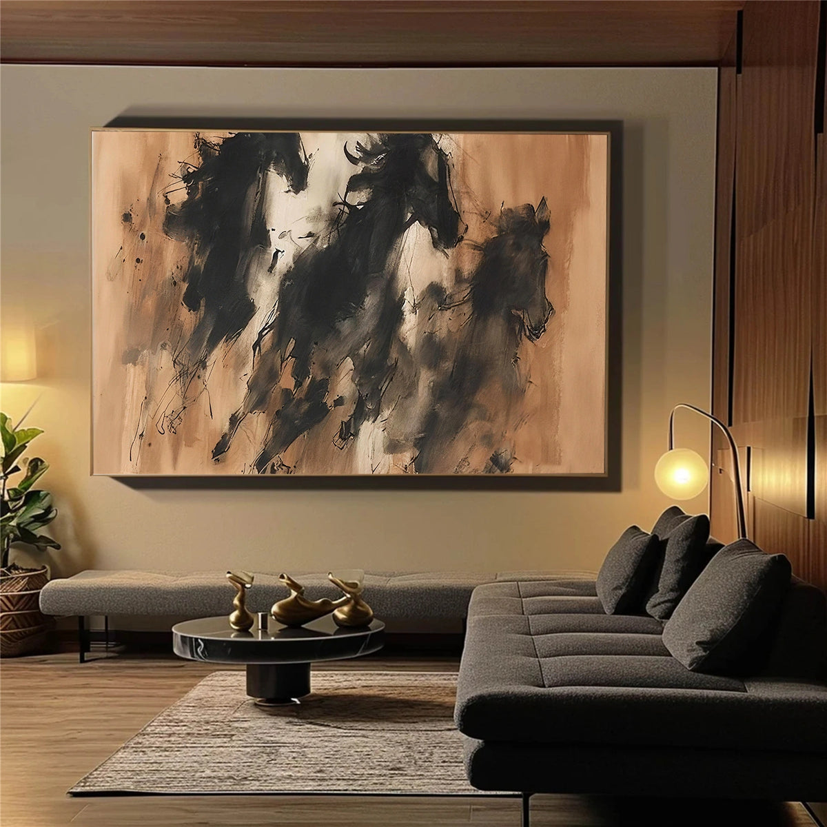 Abstract Animal Horse Wall Art #AN025