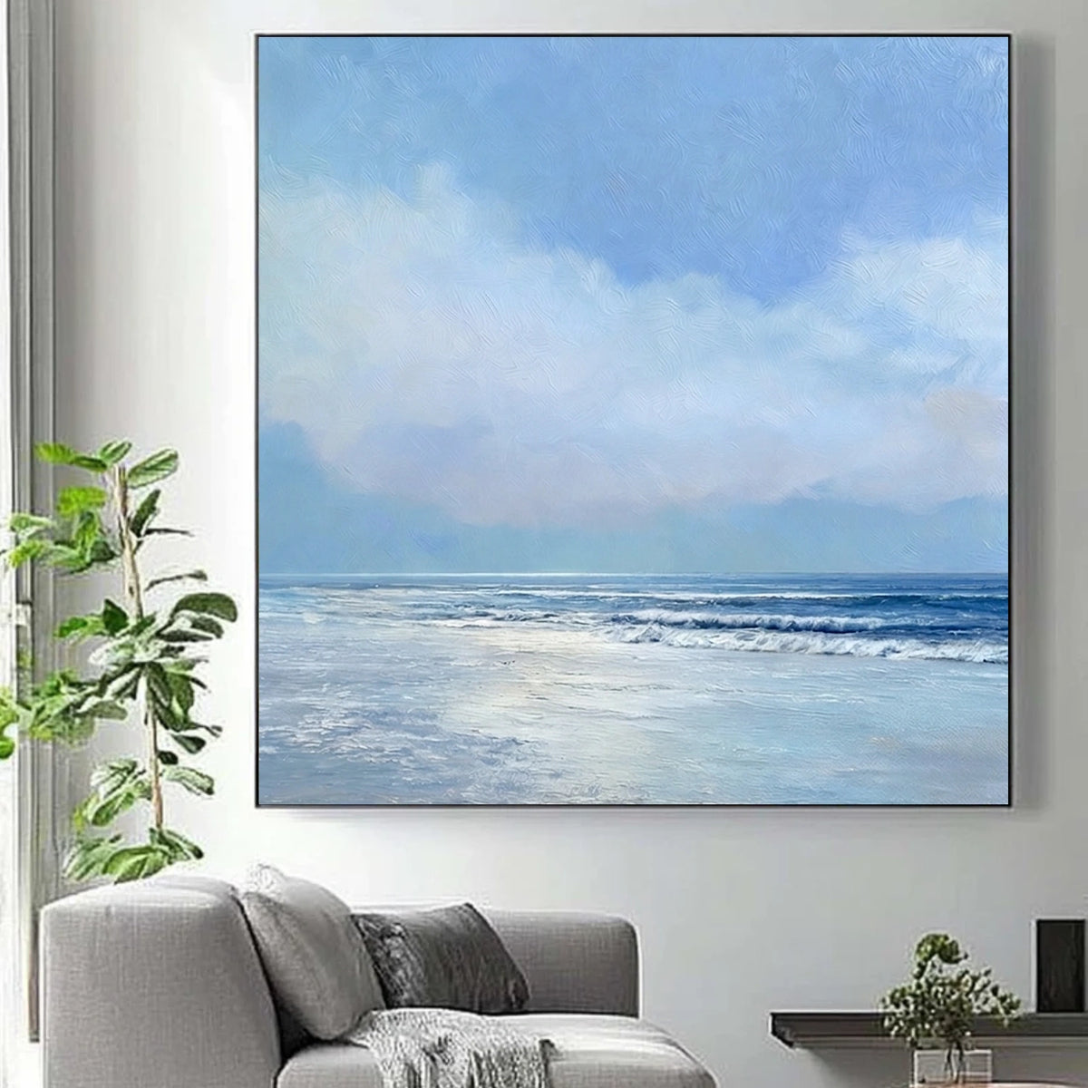 Abstract Ocean And Sky Wall Art #OS006