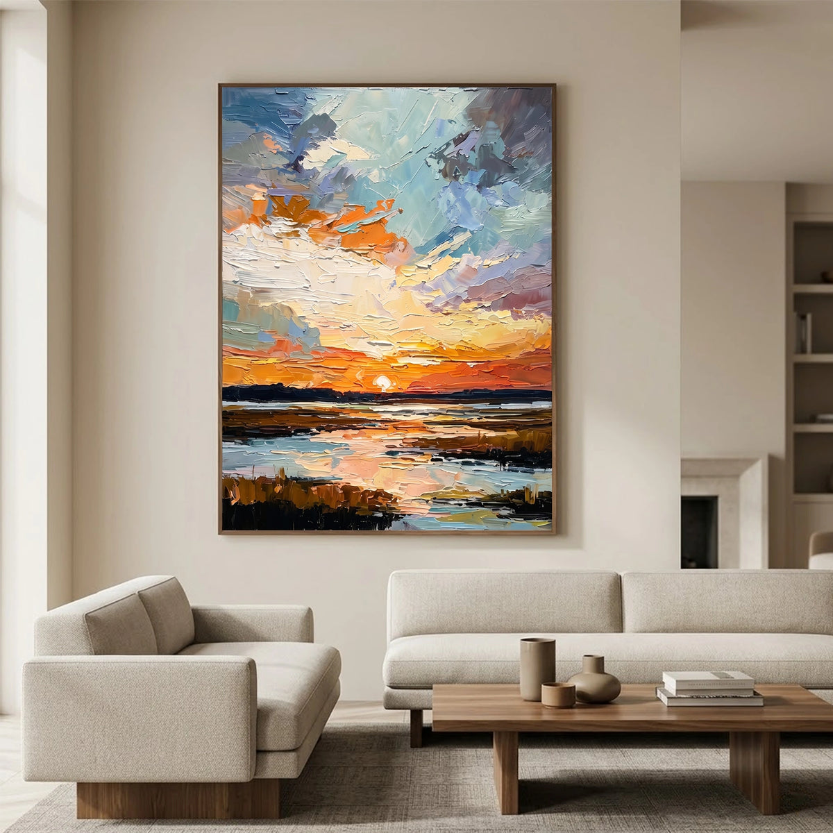 Abstract Ocean And Sky Wall Art #OS120