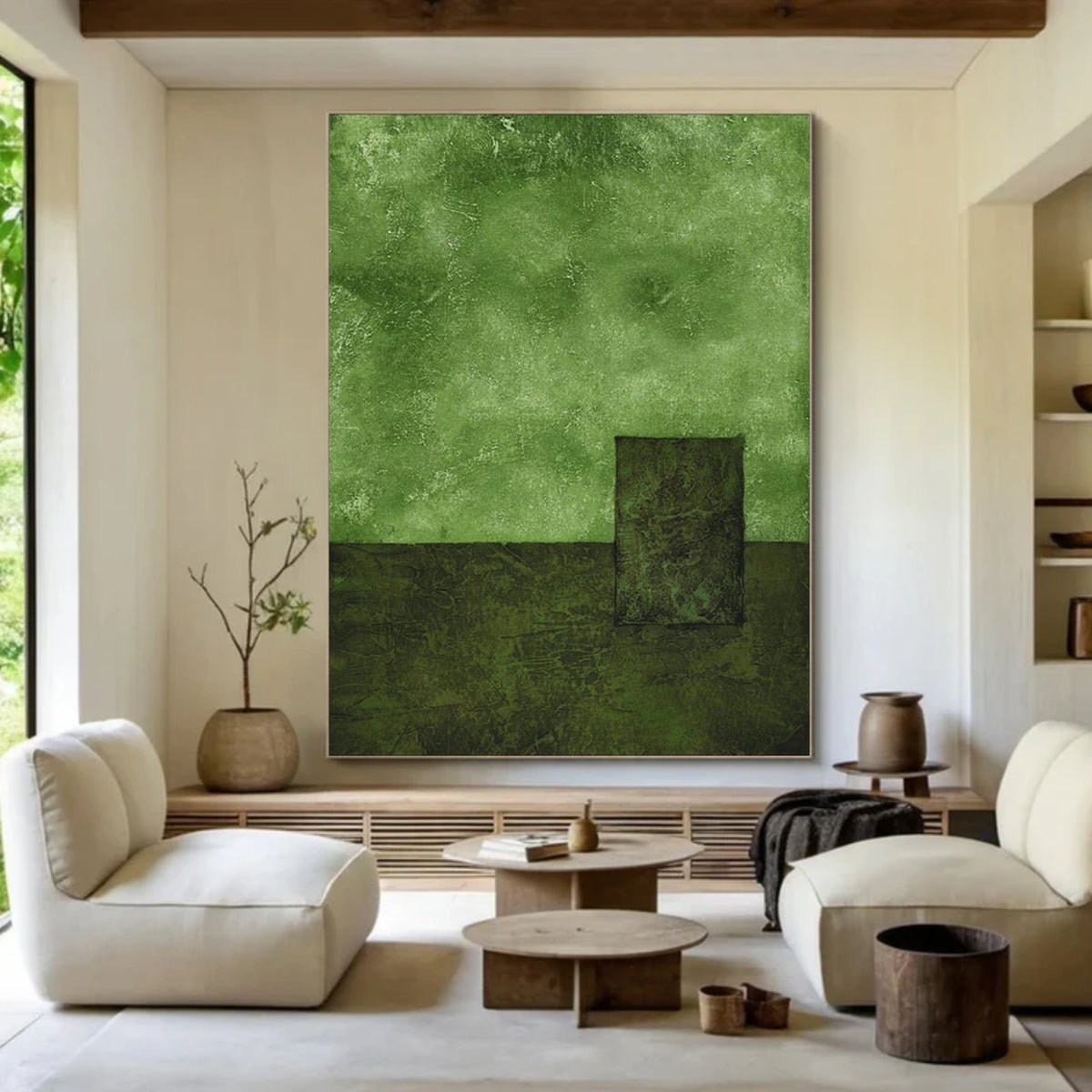 Green Wabi Sabi Wall Art #WS007