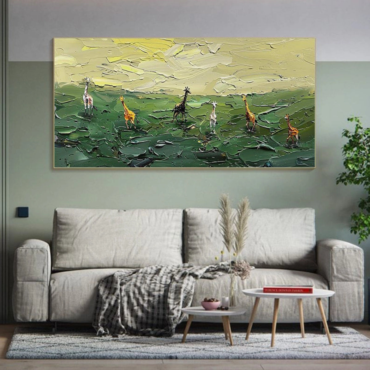 Abstract Animal Giraffe Texture Wall Art #AN007