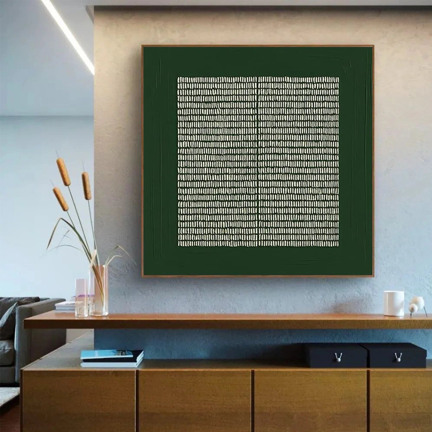 Green Minimalist Textured Wall Art #MW025