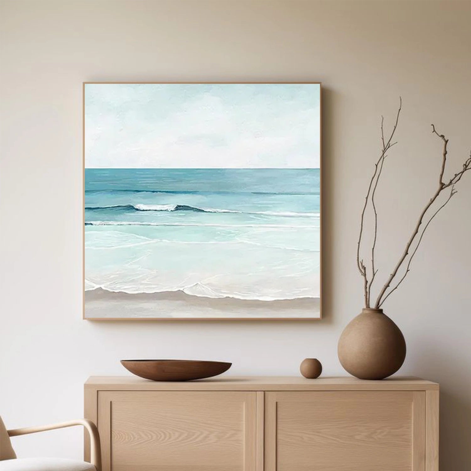 Abstract Ocean And Sky Wall Art #OS002