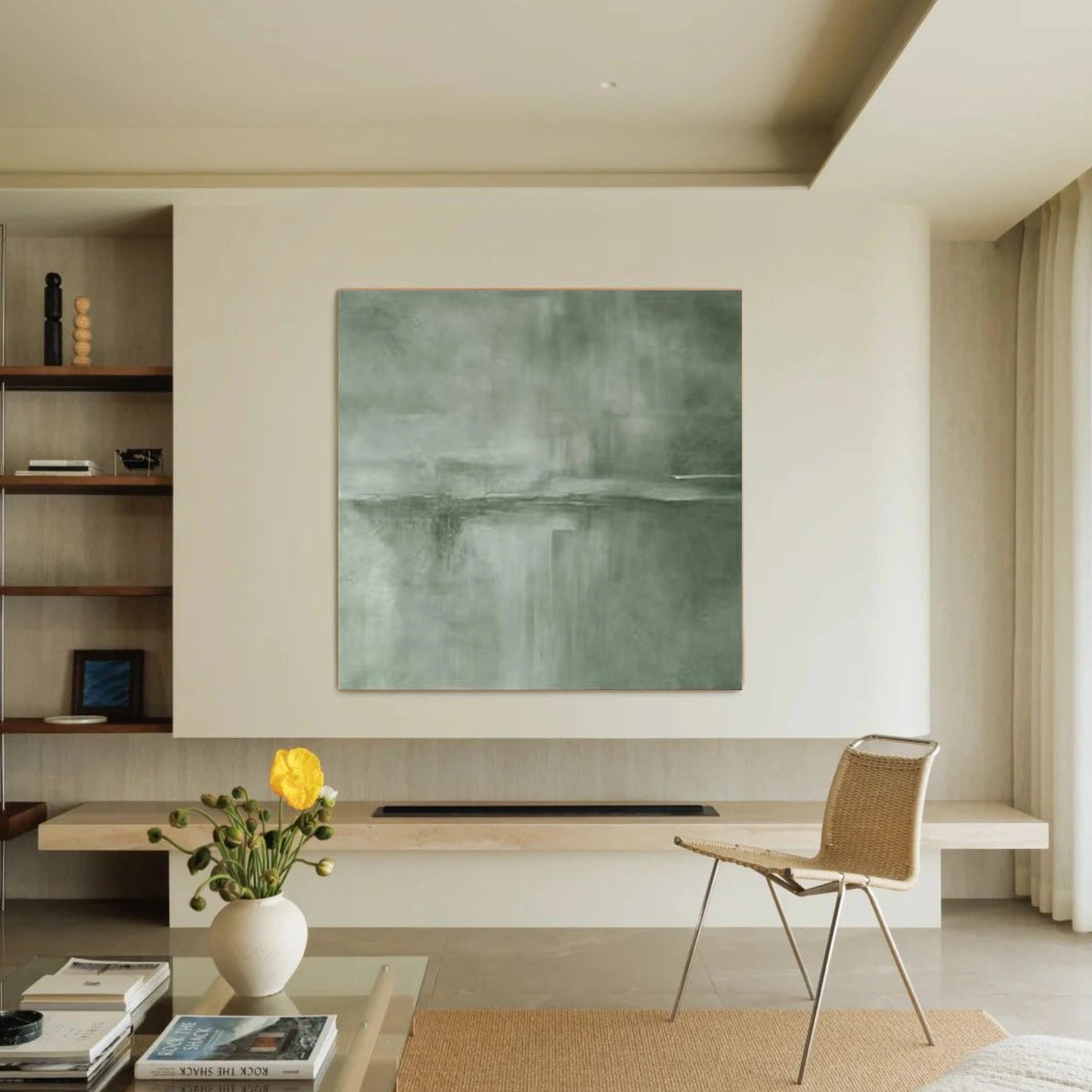Green Wabi Sabi Wall Art #WS008