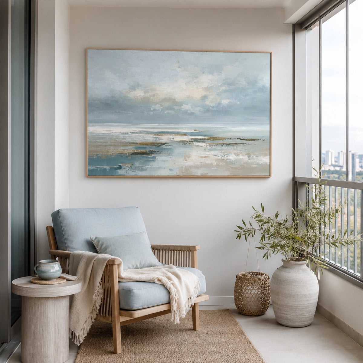 Abstract Ocean And Sky Wall Art #OS067