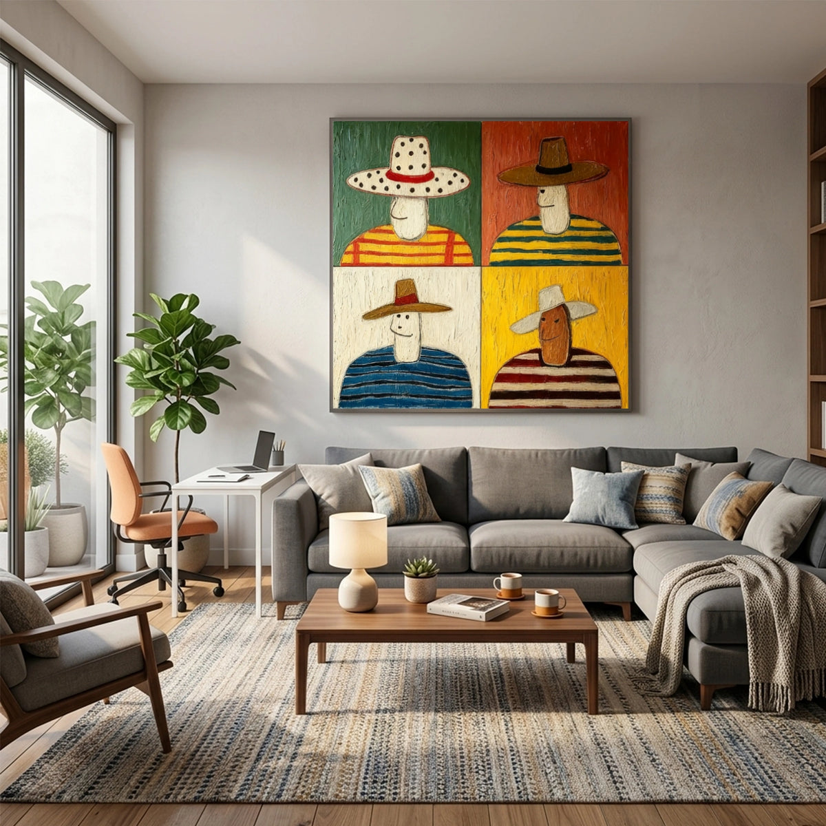 Abstract Portrait Wall Art #LA043
