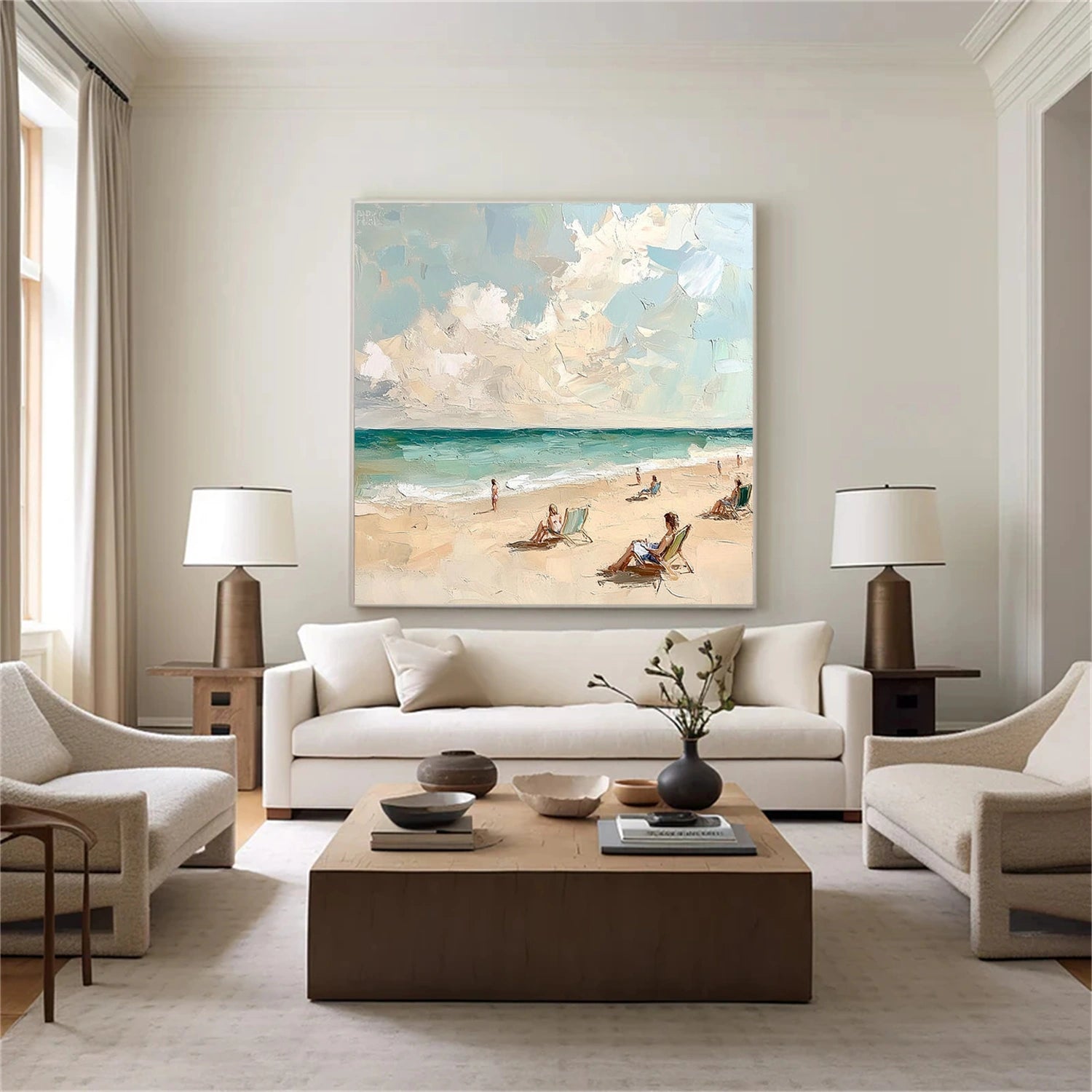 Abstract Ocean And Sky Wall Art #OS007