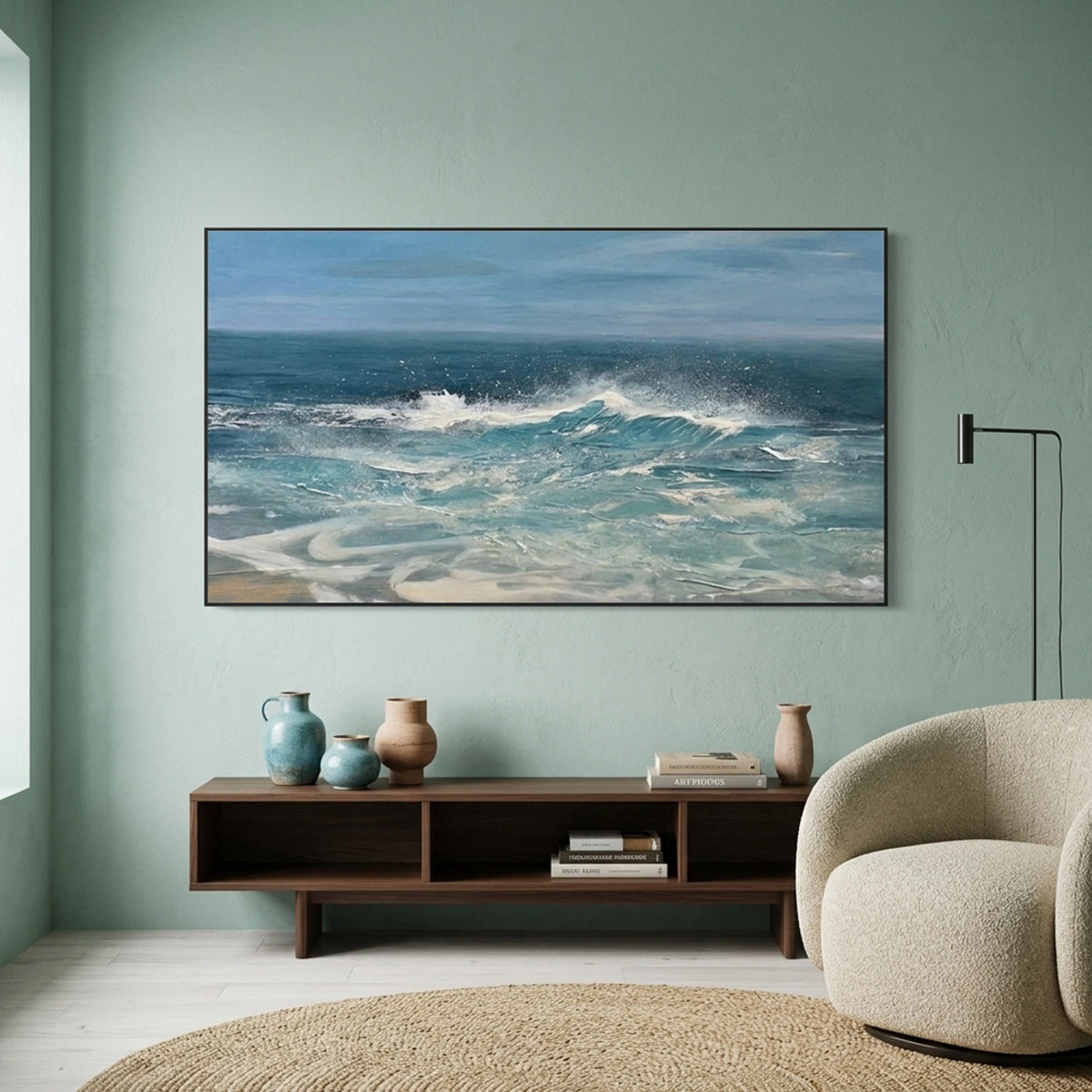 Abstract Ocean And Sky Wall Art #OS106