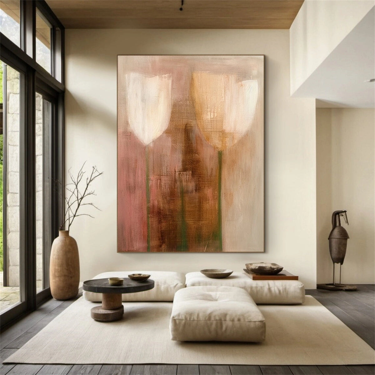 Abstract Flower And Tree Wall Art #FT045