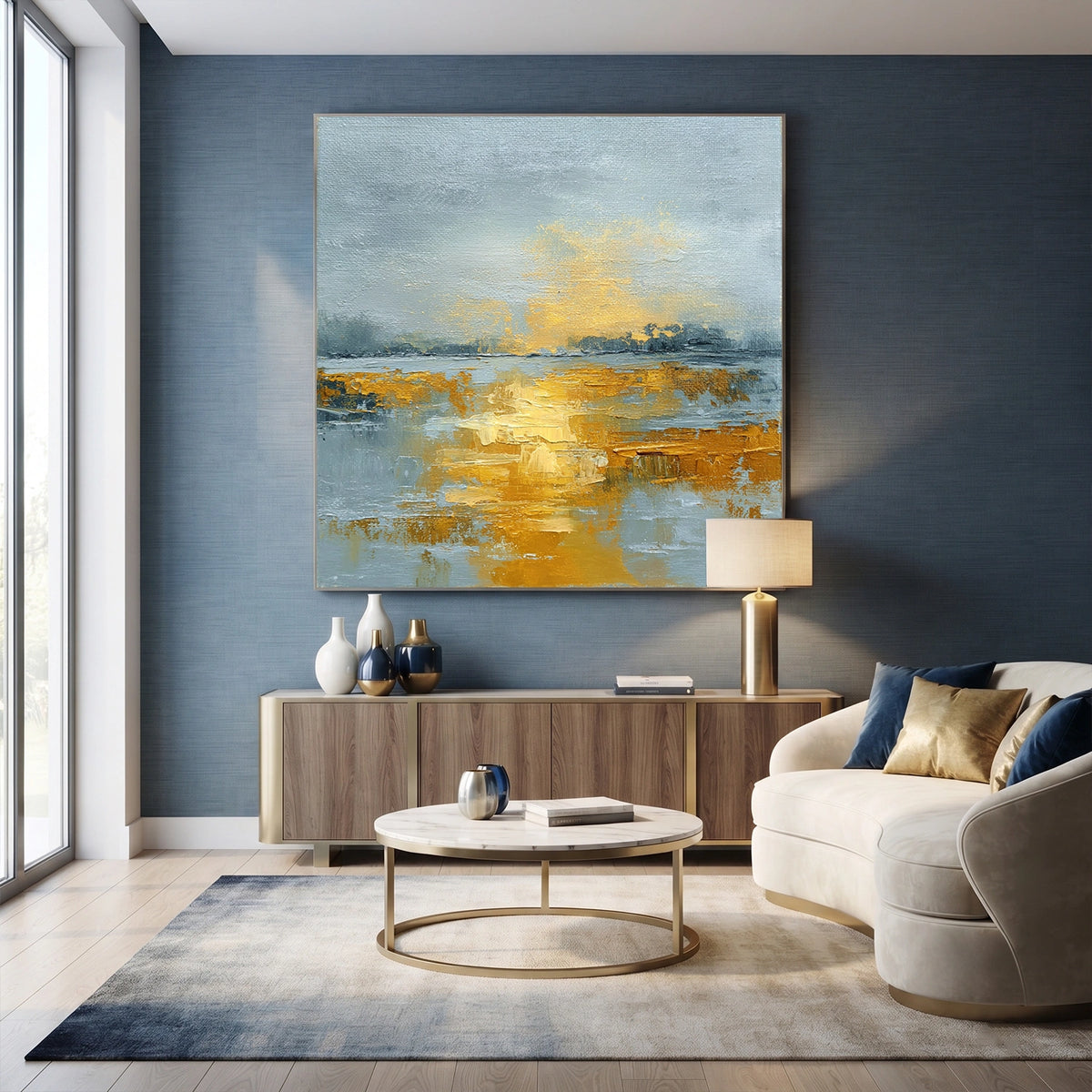Abstract Ocean And Sky Wall Art #OS099