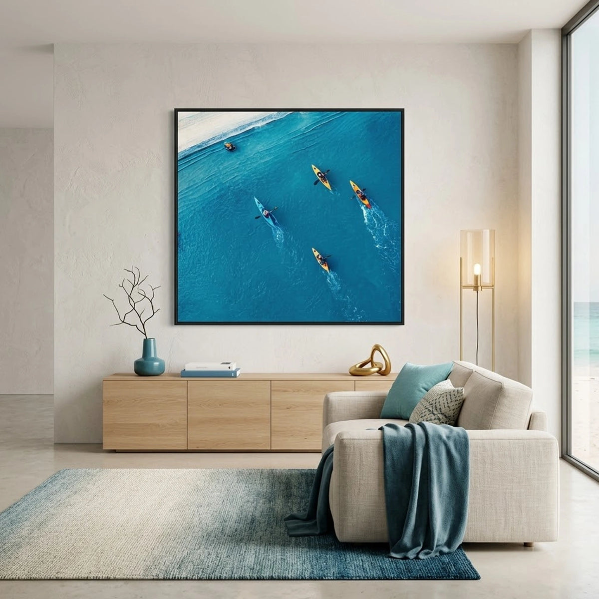 Surfing Sports Textured Wall Art #SC021