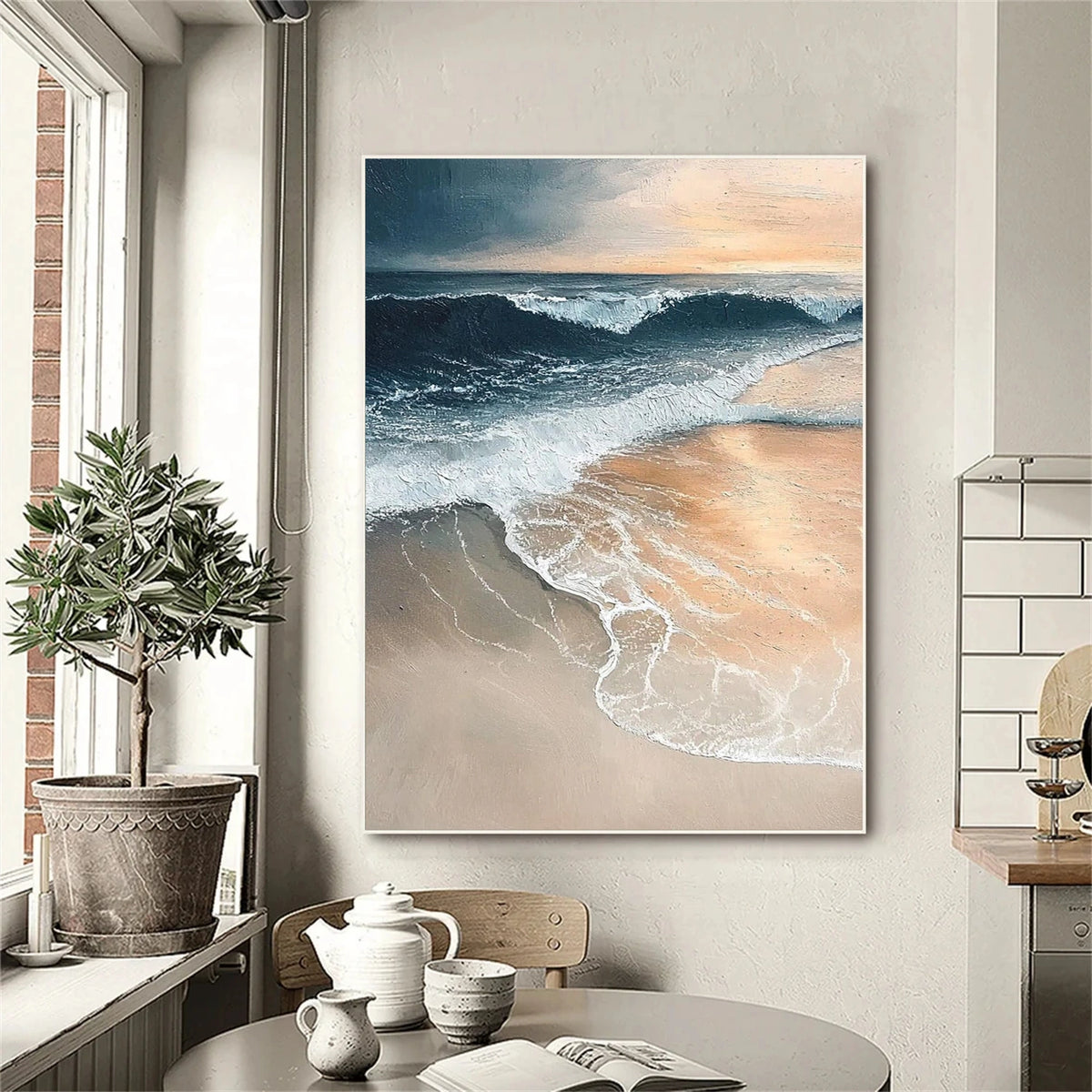 Abstract Ocean And Sky Wall Art #OS035