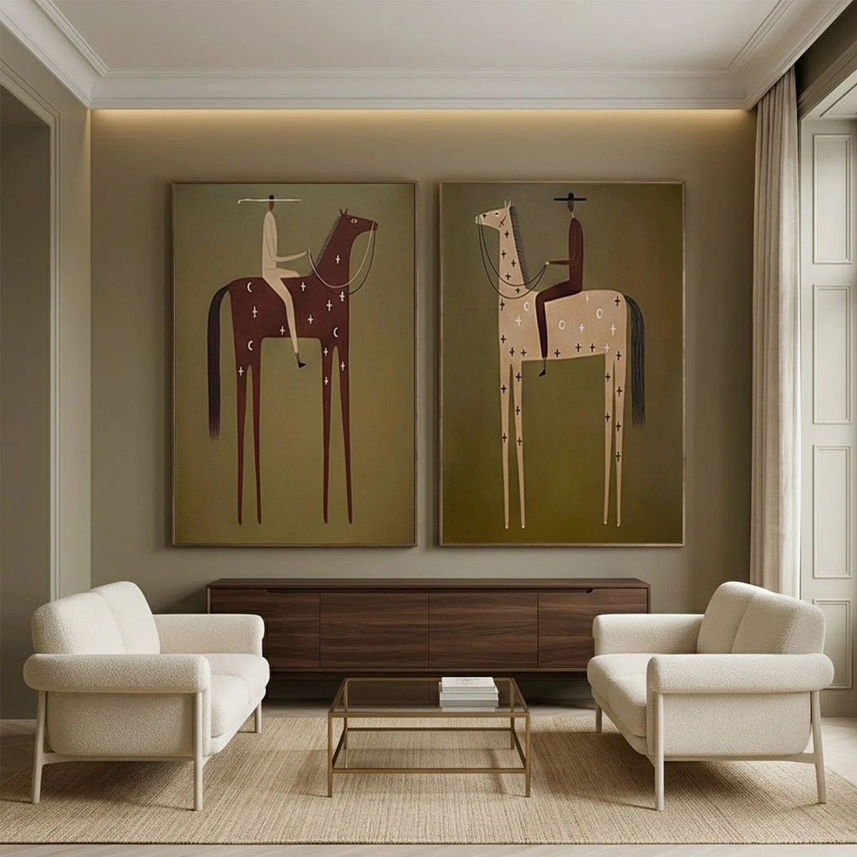 Western Cowboy Wall Art Set of 2 #AC089