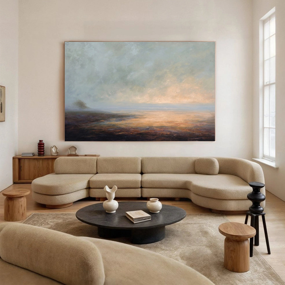 Abstract Ocean And Sky Wall Art #OS101