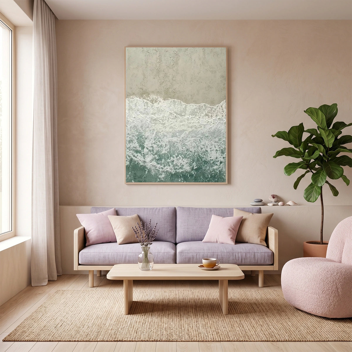 Abstract Ocean And Sky Wall Art #OS119