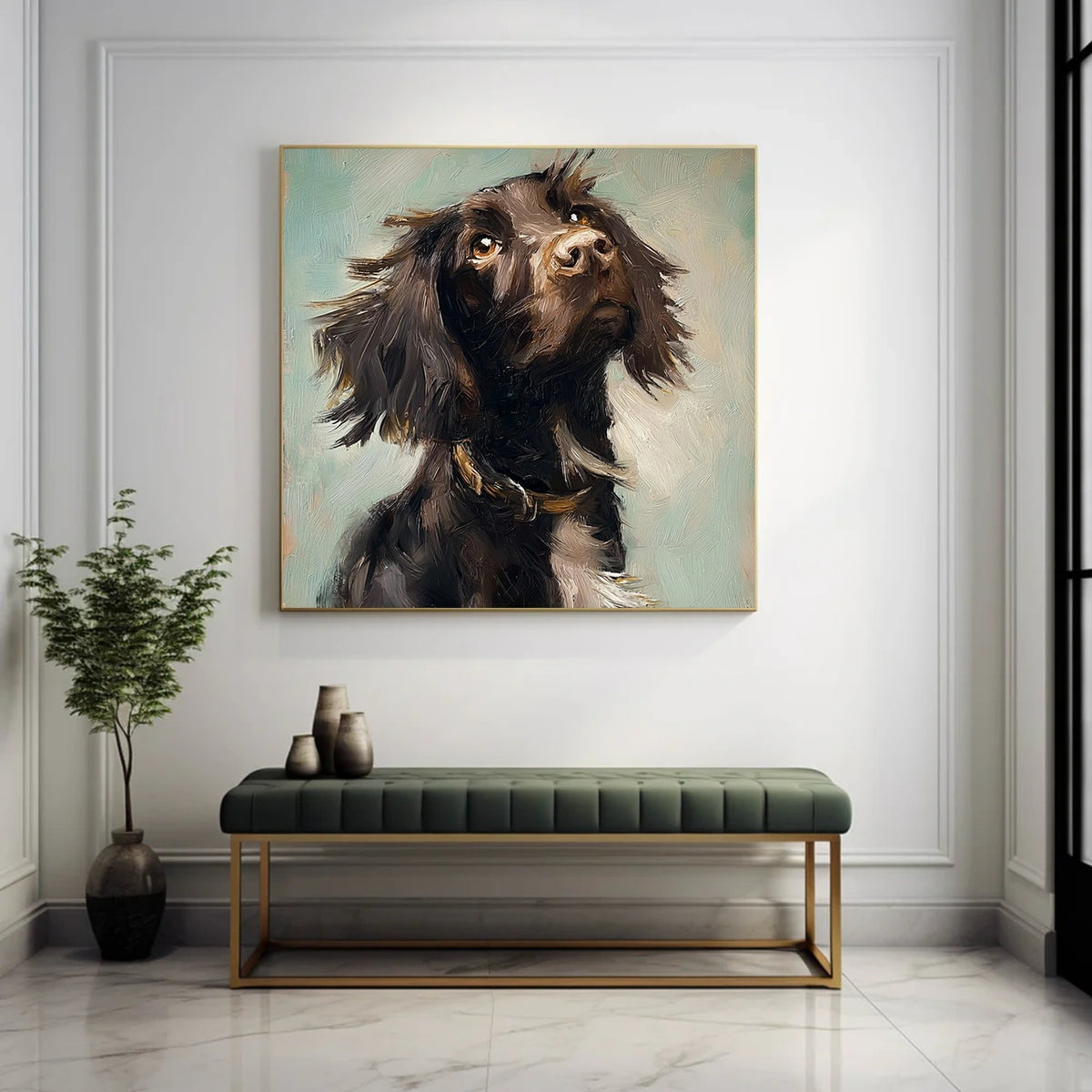 Abstract Animal Dog Wall Art #AN016