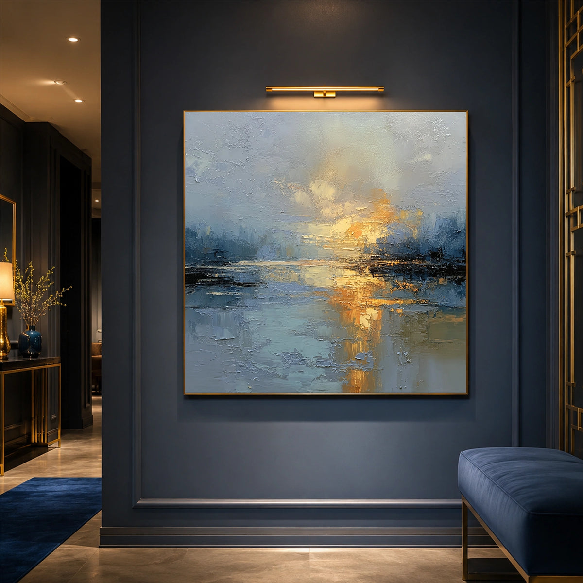 Abstract Ocean And Sky Wall Art #OS075