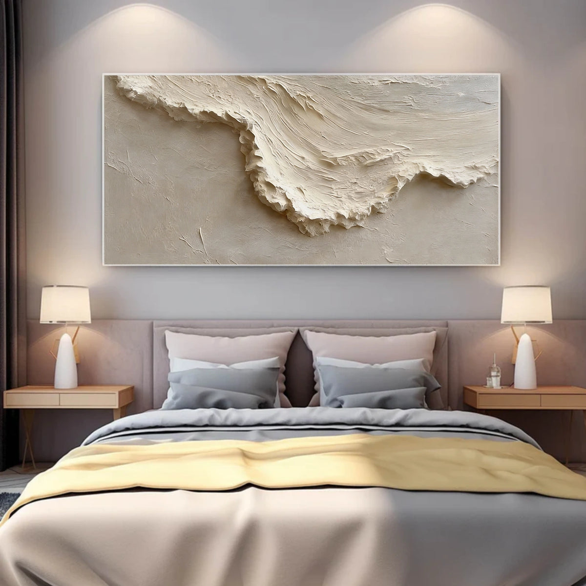 Abstract Ocean And Sky Textured Wall Art #OS134