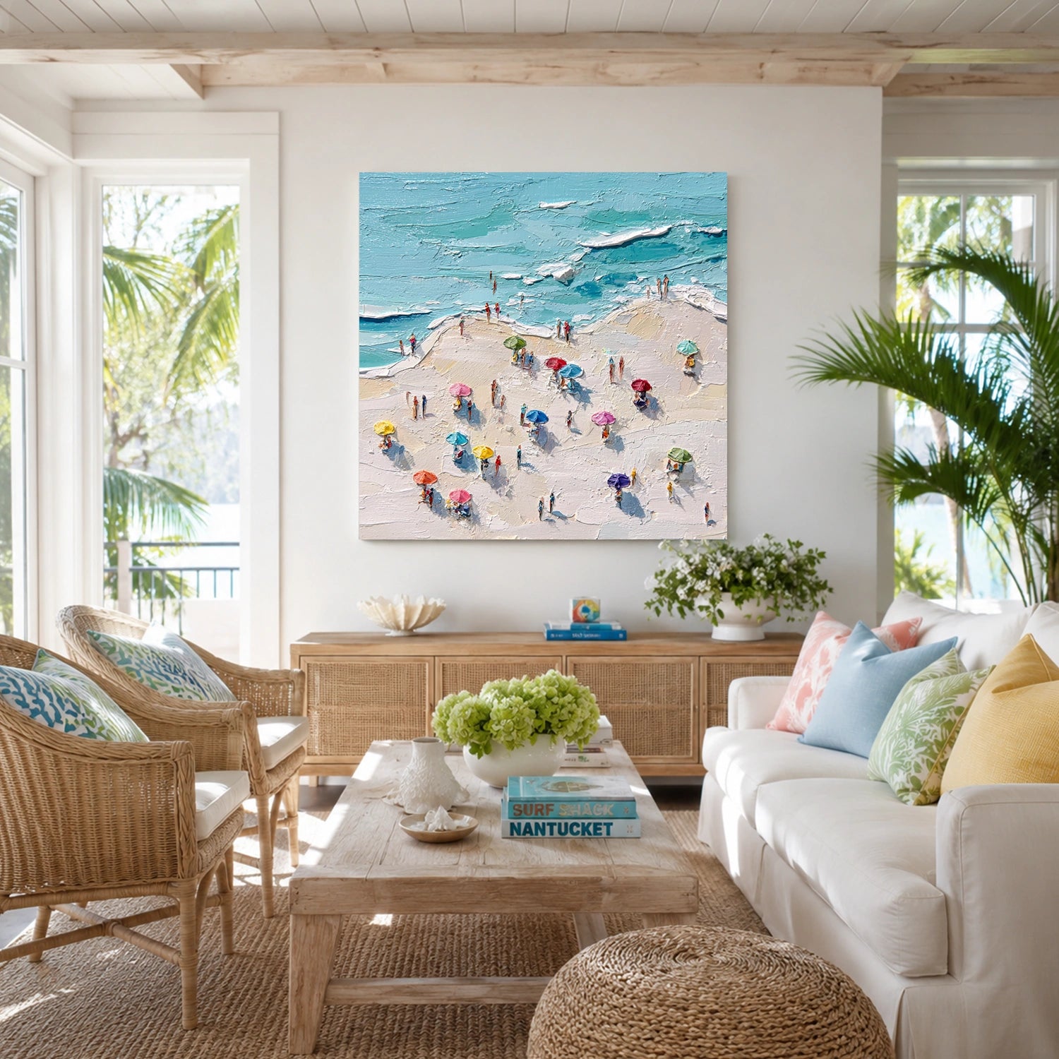 Abstract Ocean And Sky Wall Art #OS016