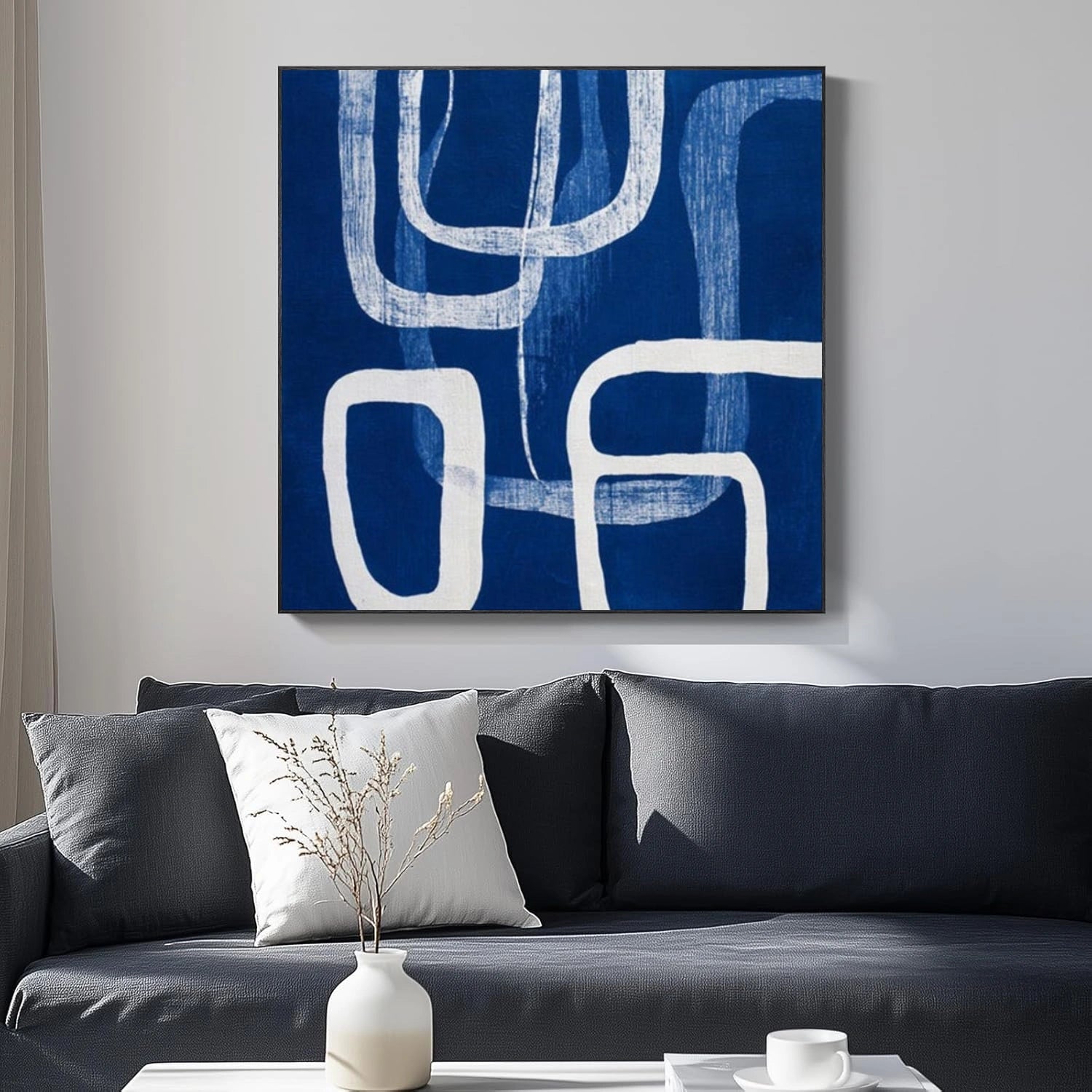 Blue Abstract Wall Art #AW041