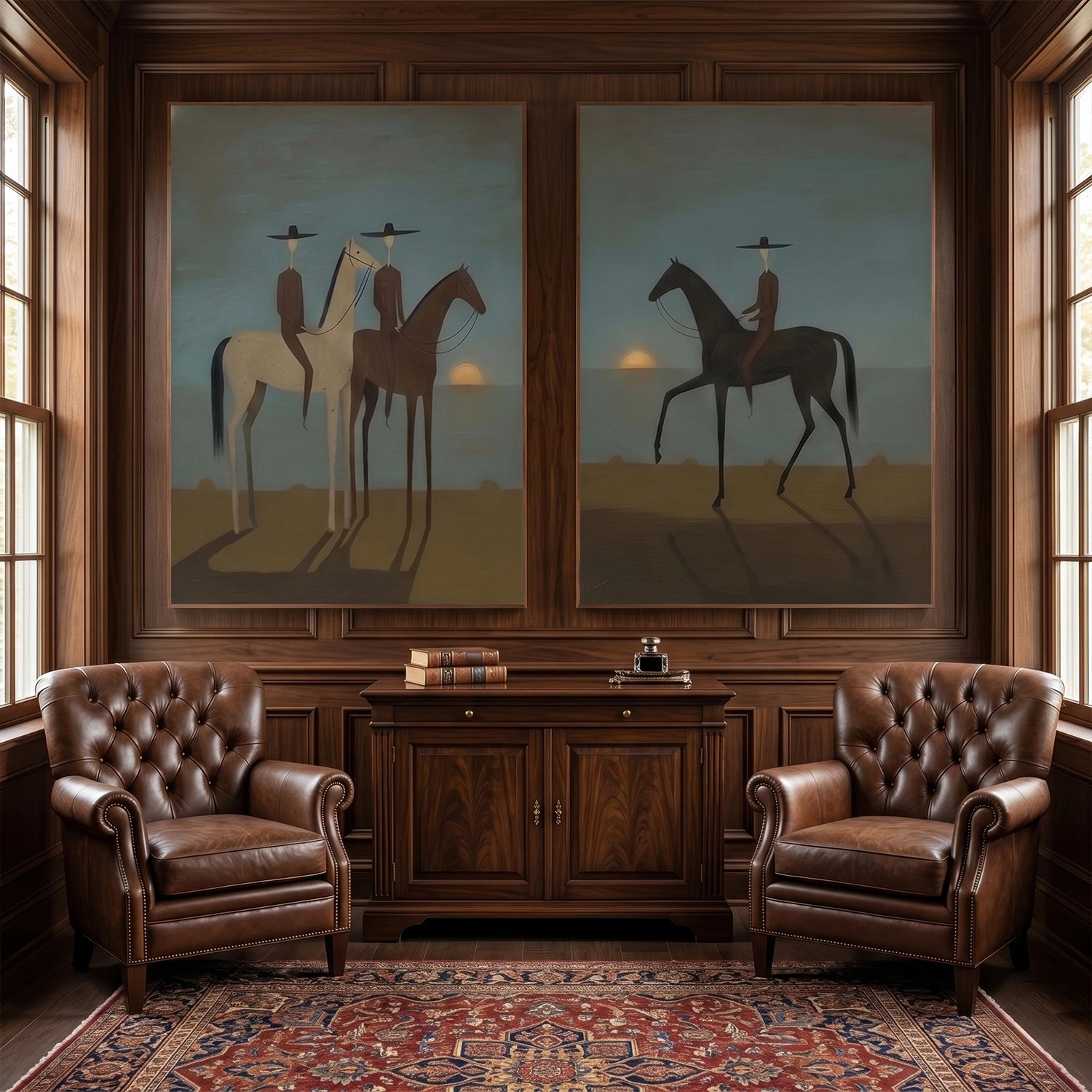 Western Cowboy Wall Art Set of 2 #AC103