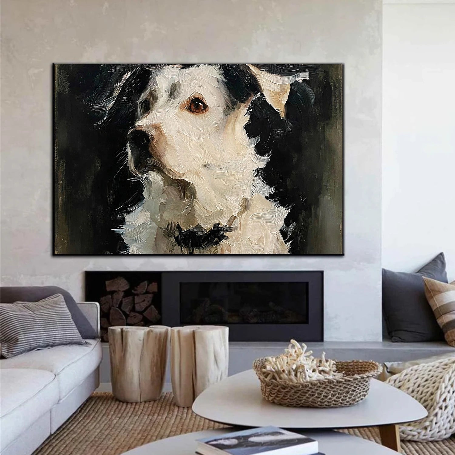 Abstract Animal Dog Wall Art #AN013
