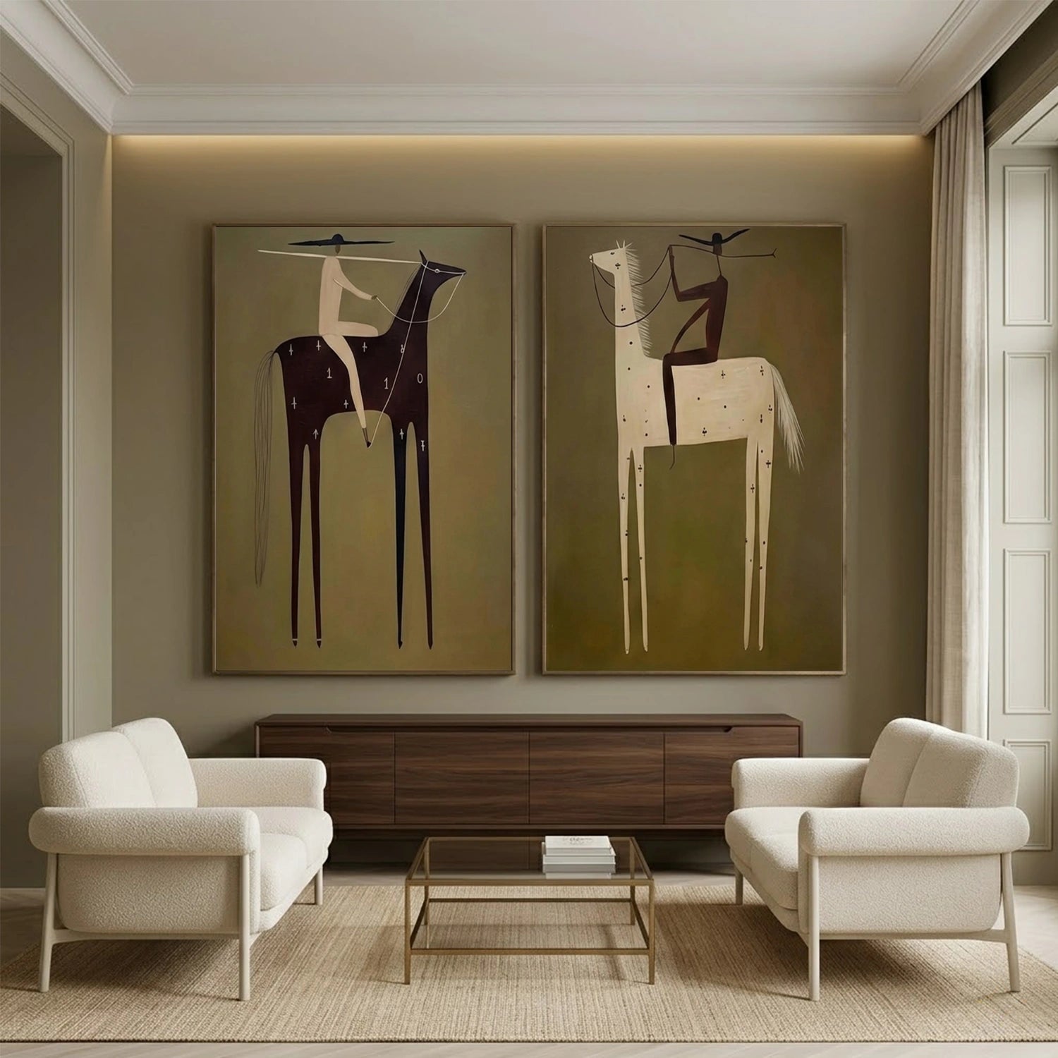 Western Cowboy Wall Art Set of 2 #AC099