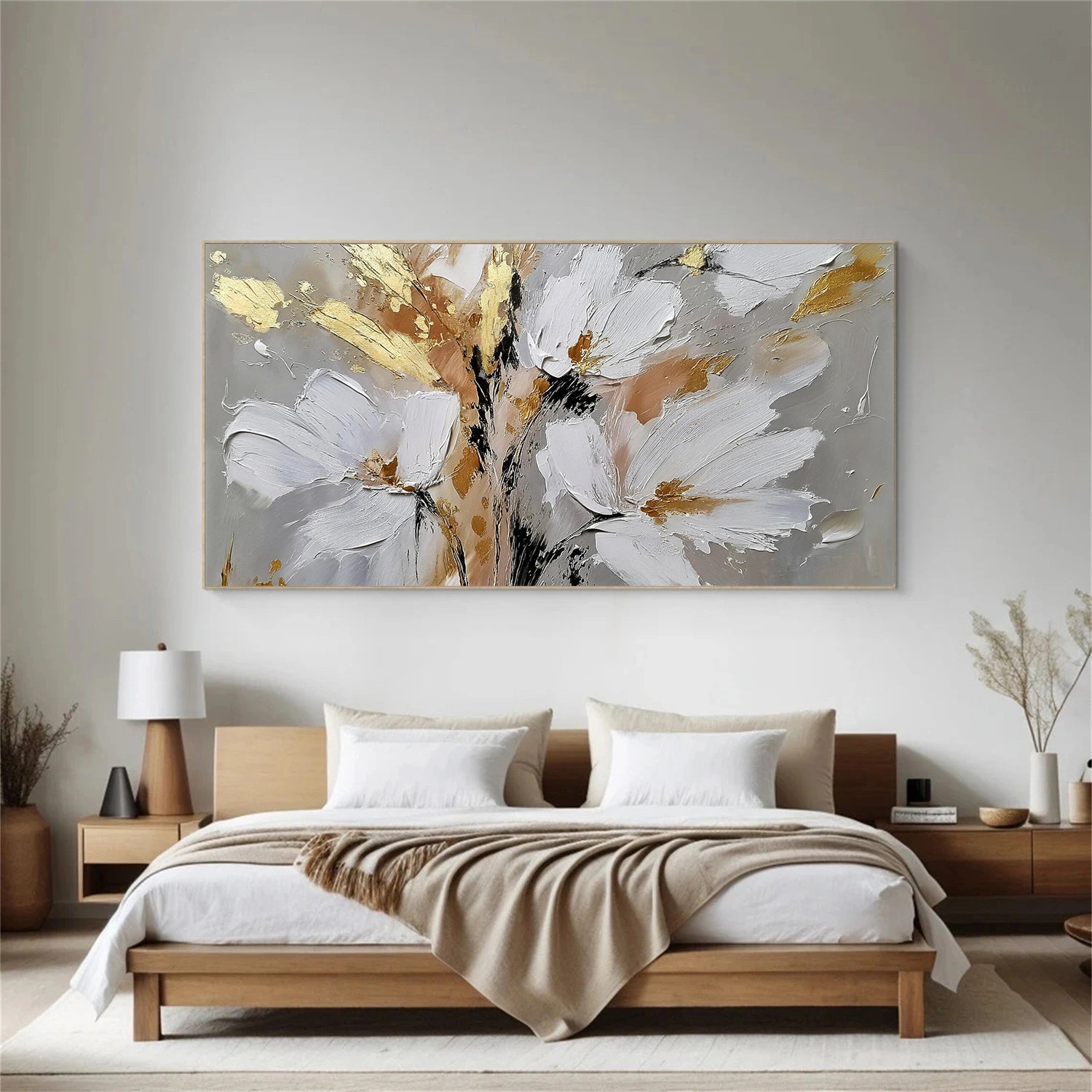 Abstract Flower And Tree Textured Wall Art #FT011