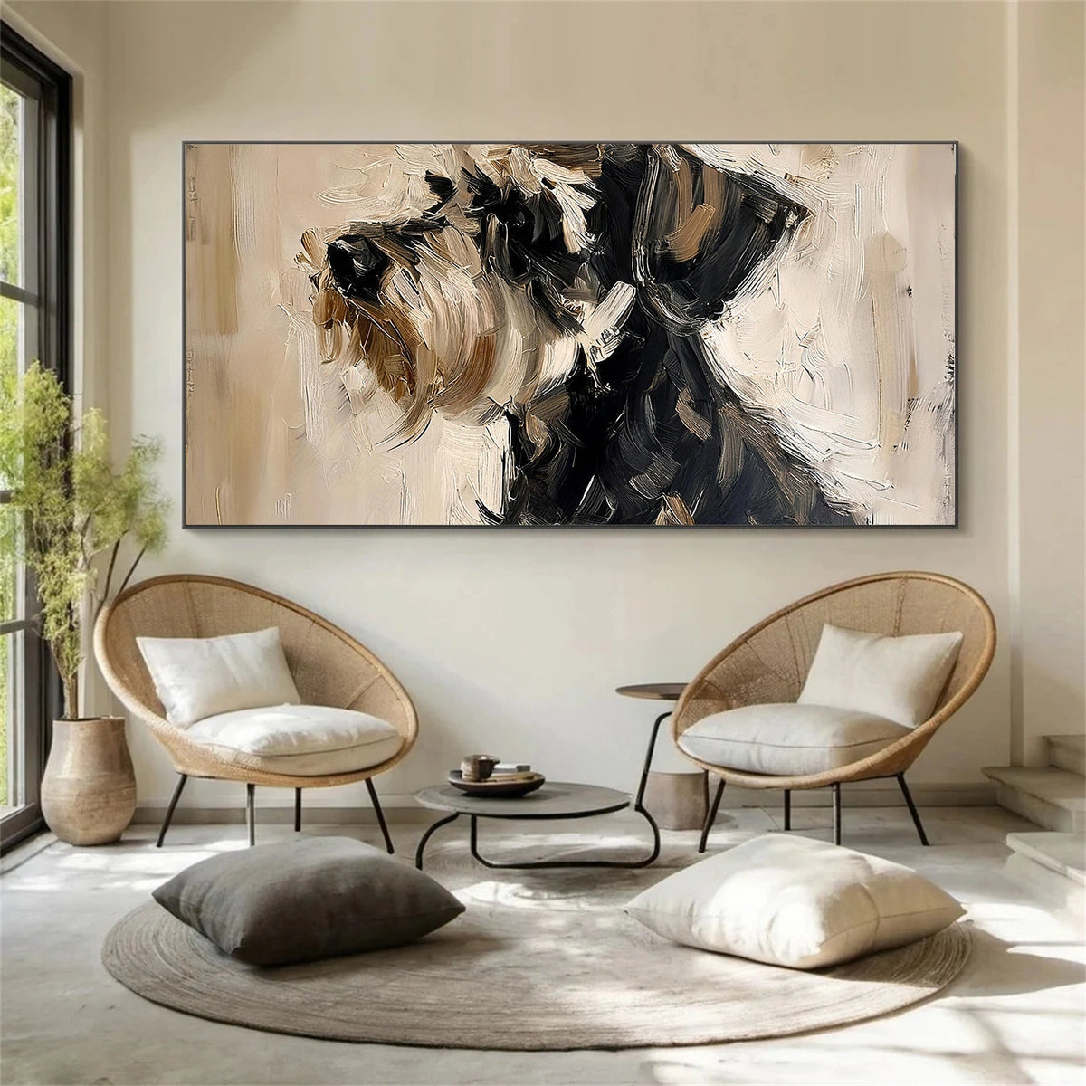 Abstract Animal Dog Wall Art #AN012