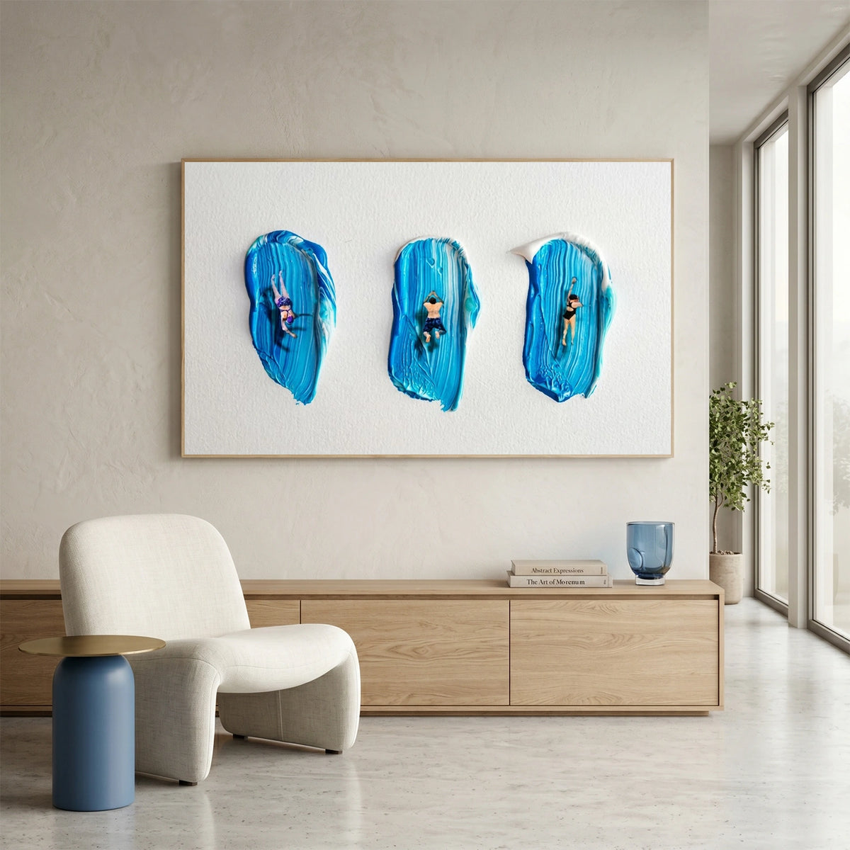 Surfing Sports Textured Wall Art #SC045