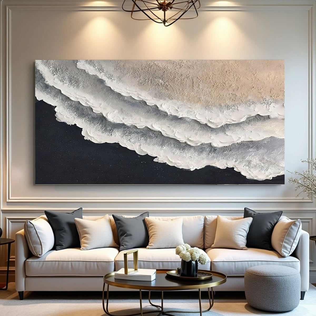 Abstract Ocean And Sky Wall Art #OS051