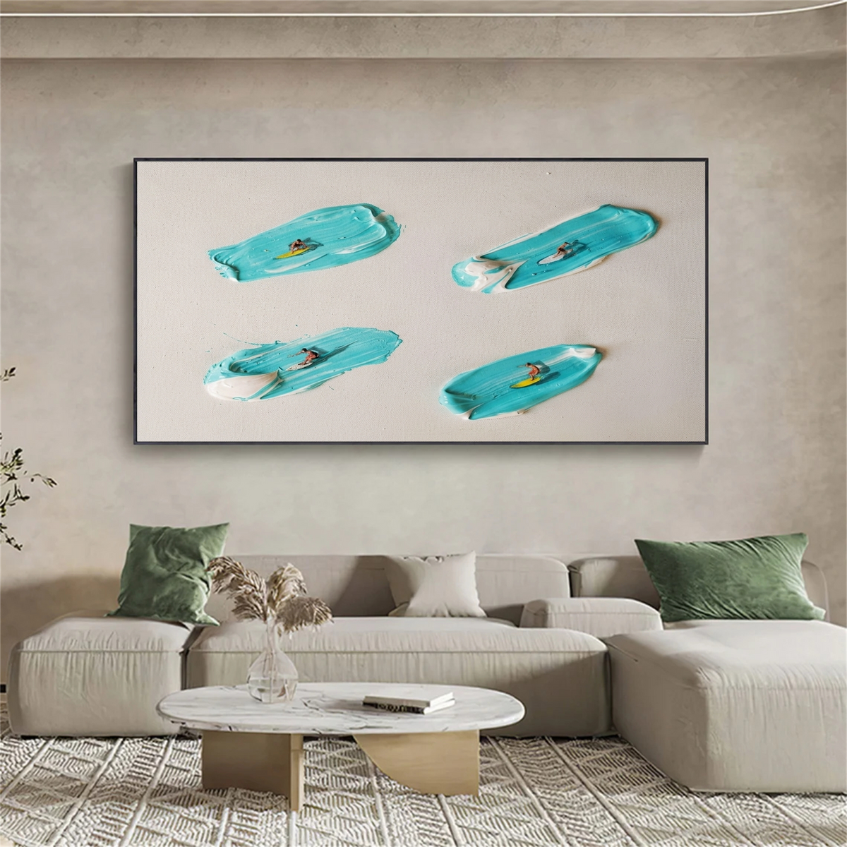 Surfing Sports Textured Wall Art #SC046