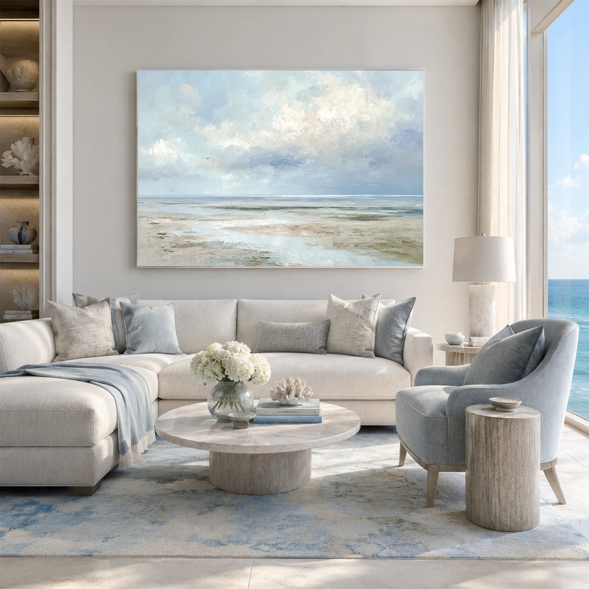 Abstract Ocean And Sky Wall Art #OS069