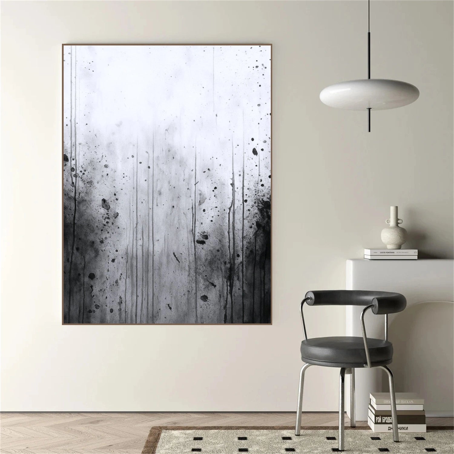 Black and White Abstract Wall Art #AW005