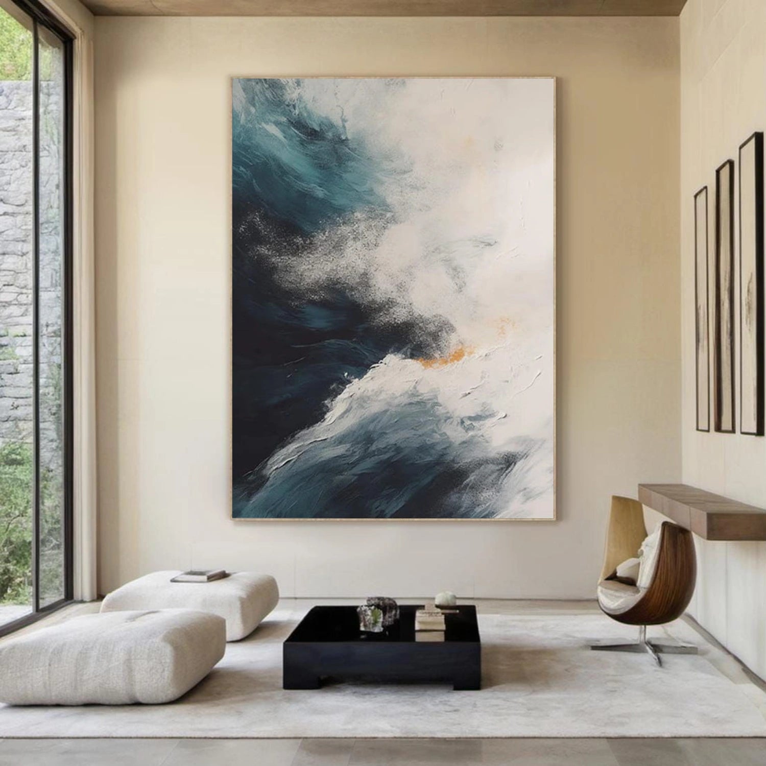 Abstract Ocean And Sky Wall Art #OS036