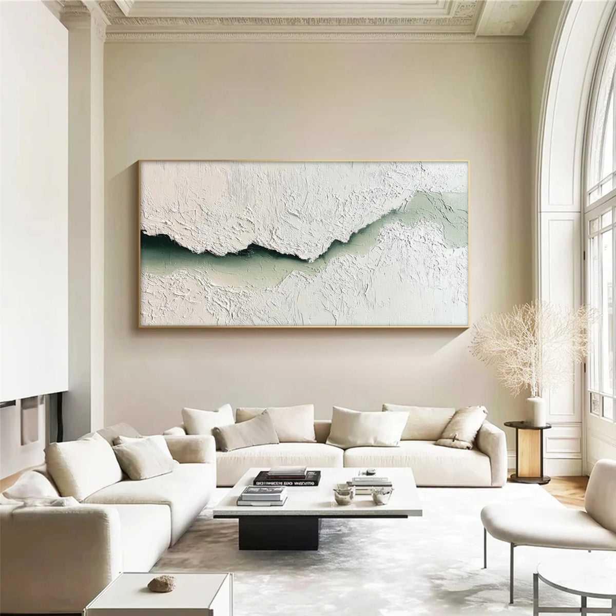 Abstract Ocean And Sky Textured Wall Art #OS138