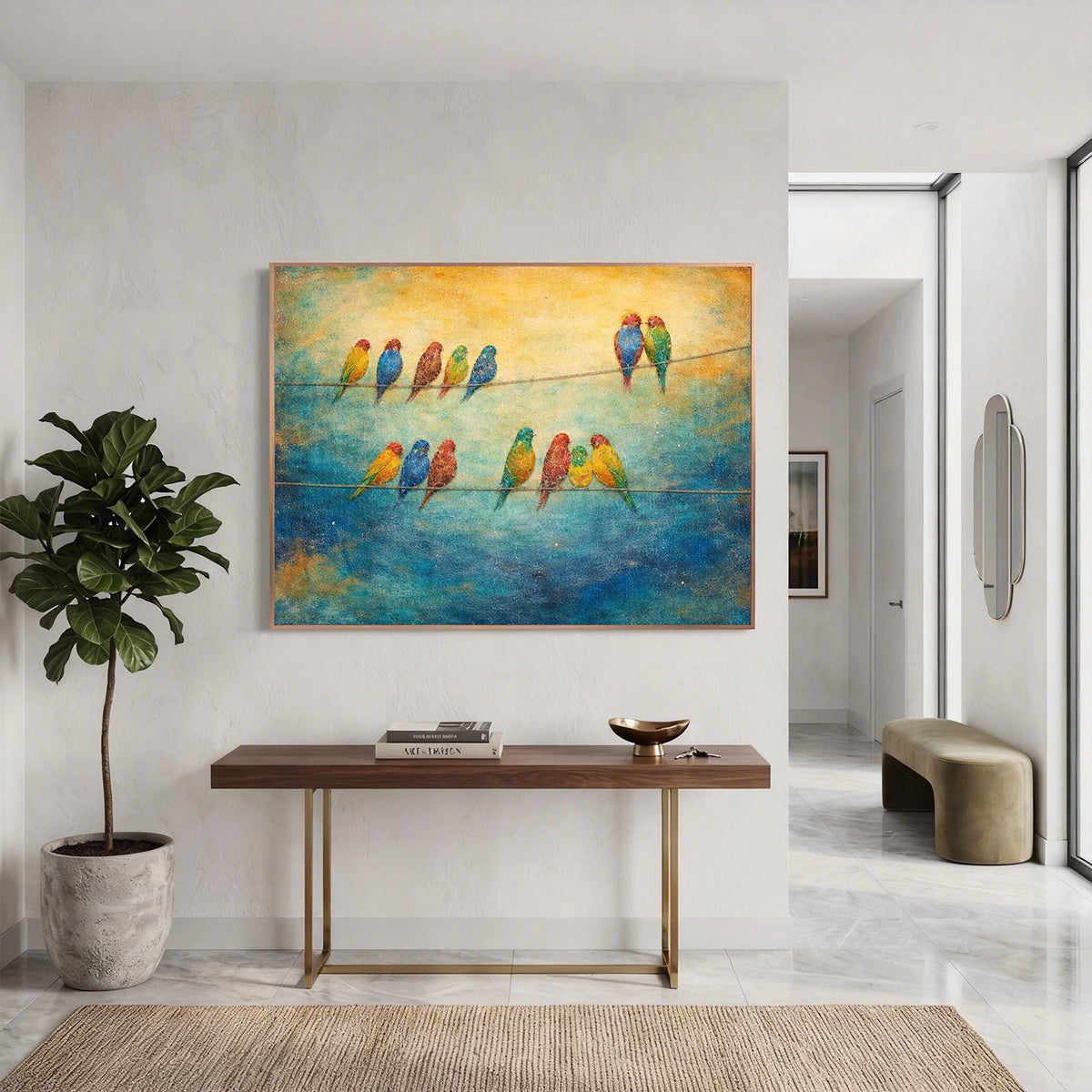 Abstract Animal Bird Wall Art #AN046
