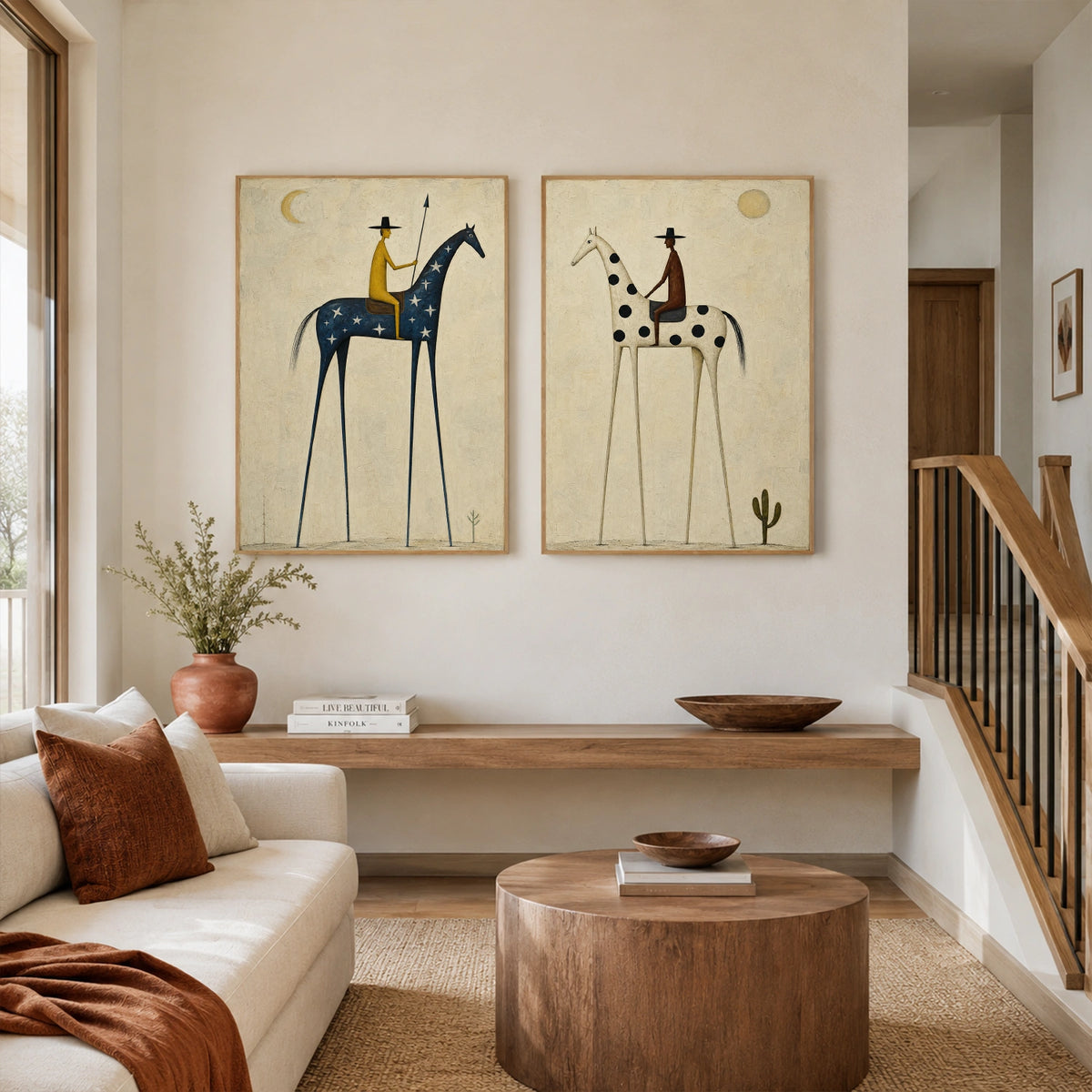Western Cowboy Wall Art Set of 2 #AC010