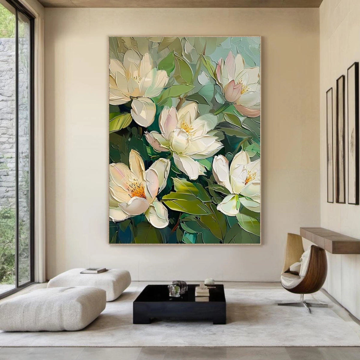 Abstract Flower And Tree Textured Wall Art #FT002
